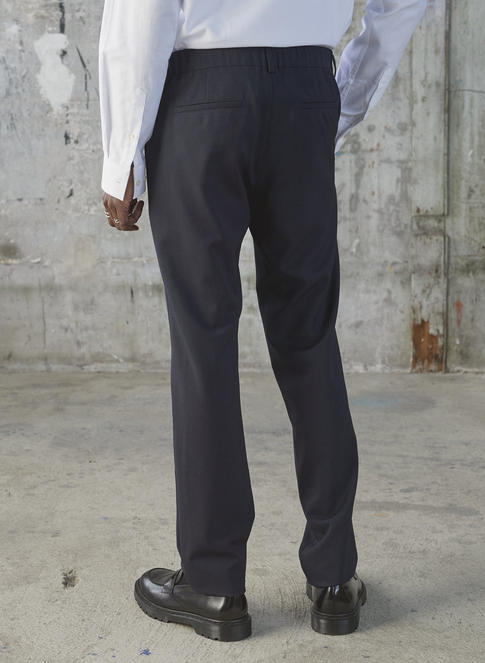 pantalon bi stretch bleu homme