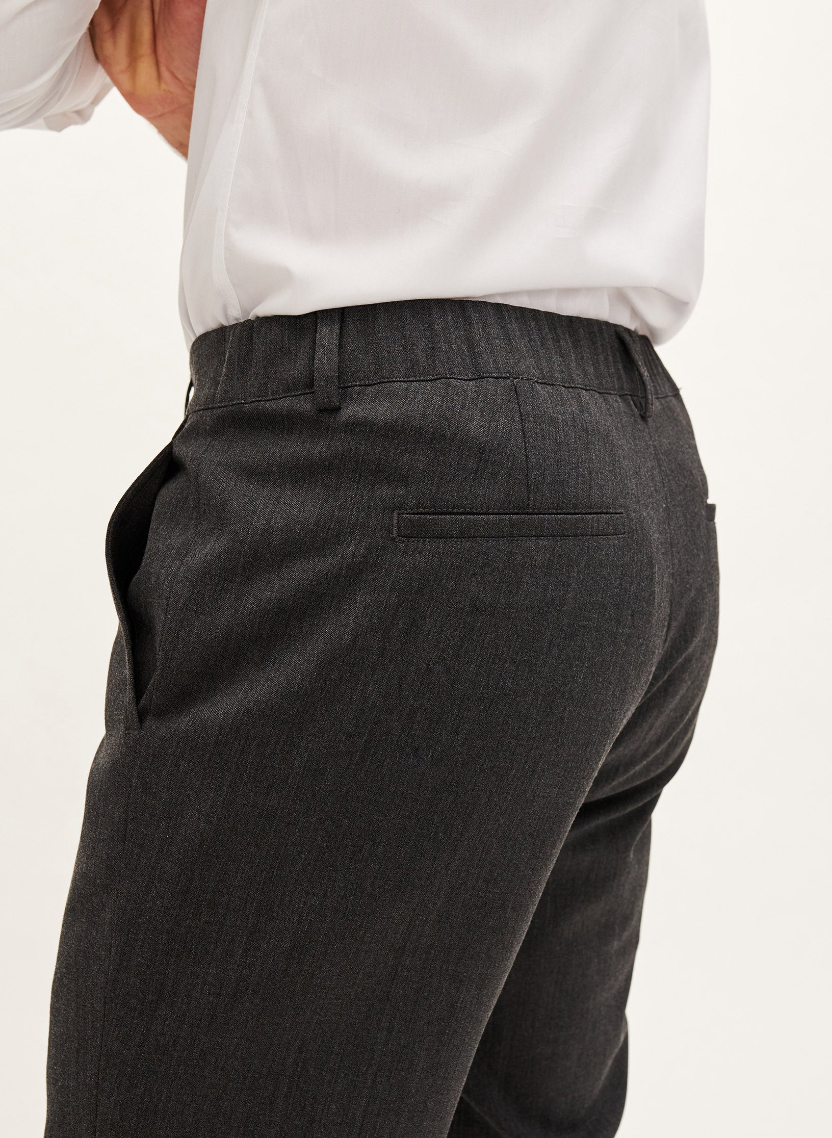 pantalon bi stretch gris homme