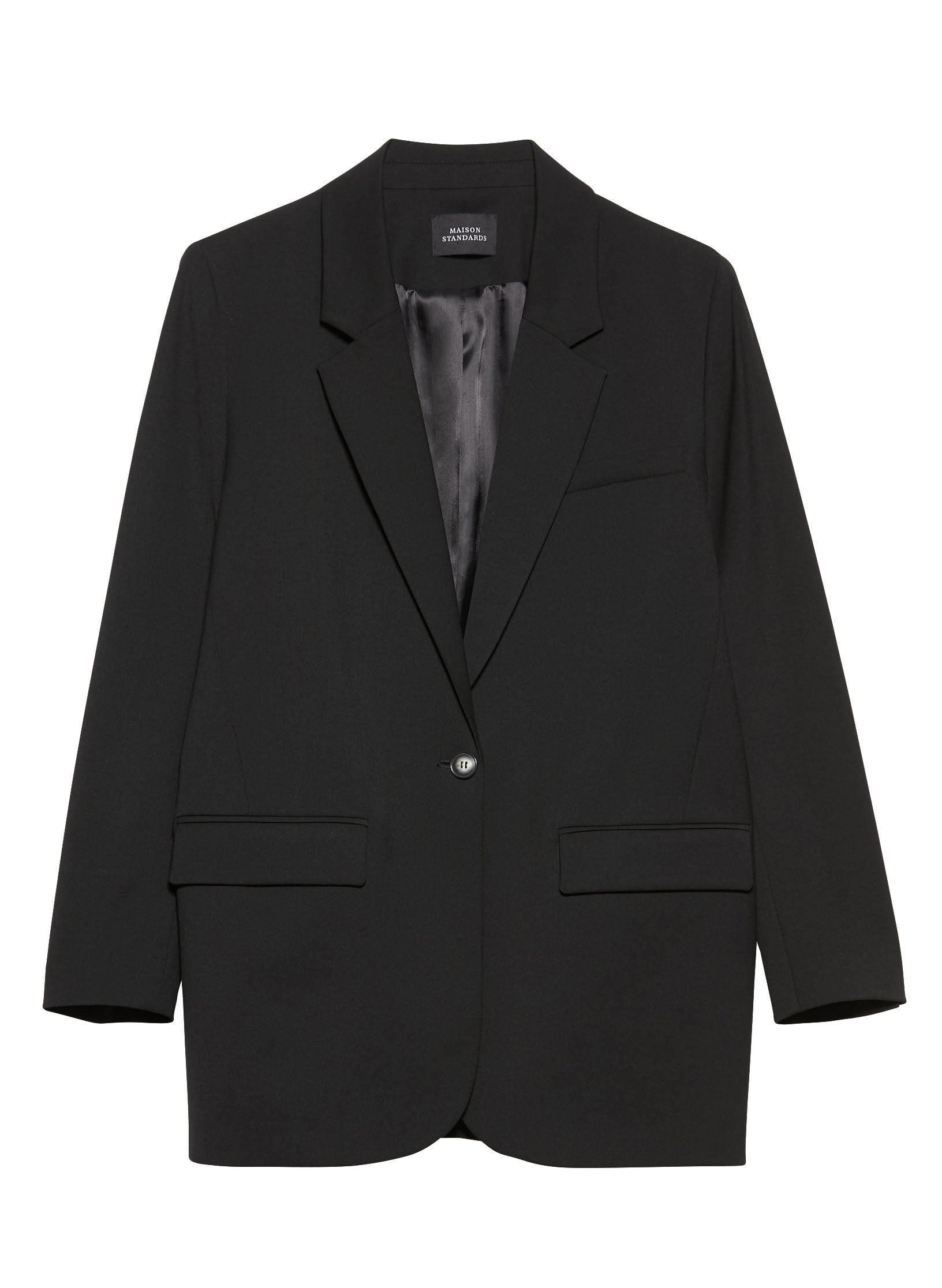 veste loose femme noire infroissable