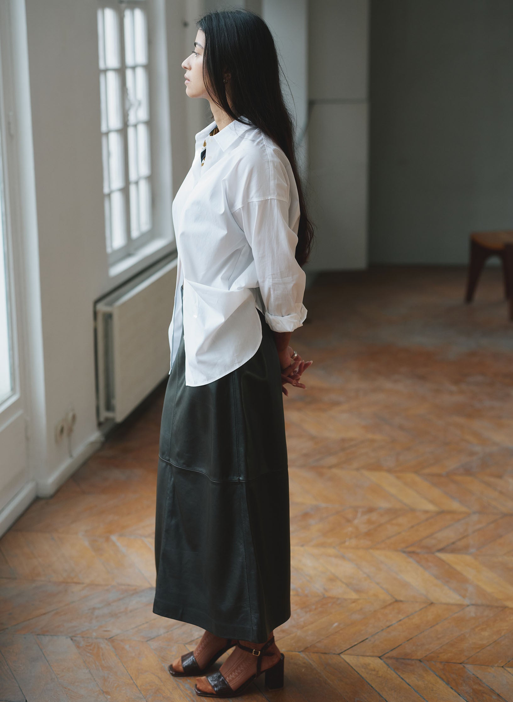 chemise oversized blanche femme