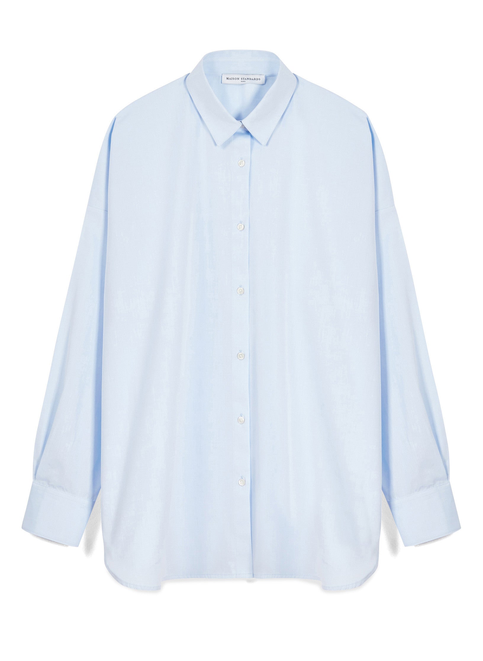 chemise oversized ample femme coton organique bleu