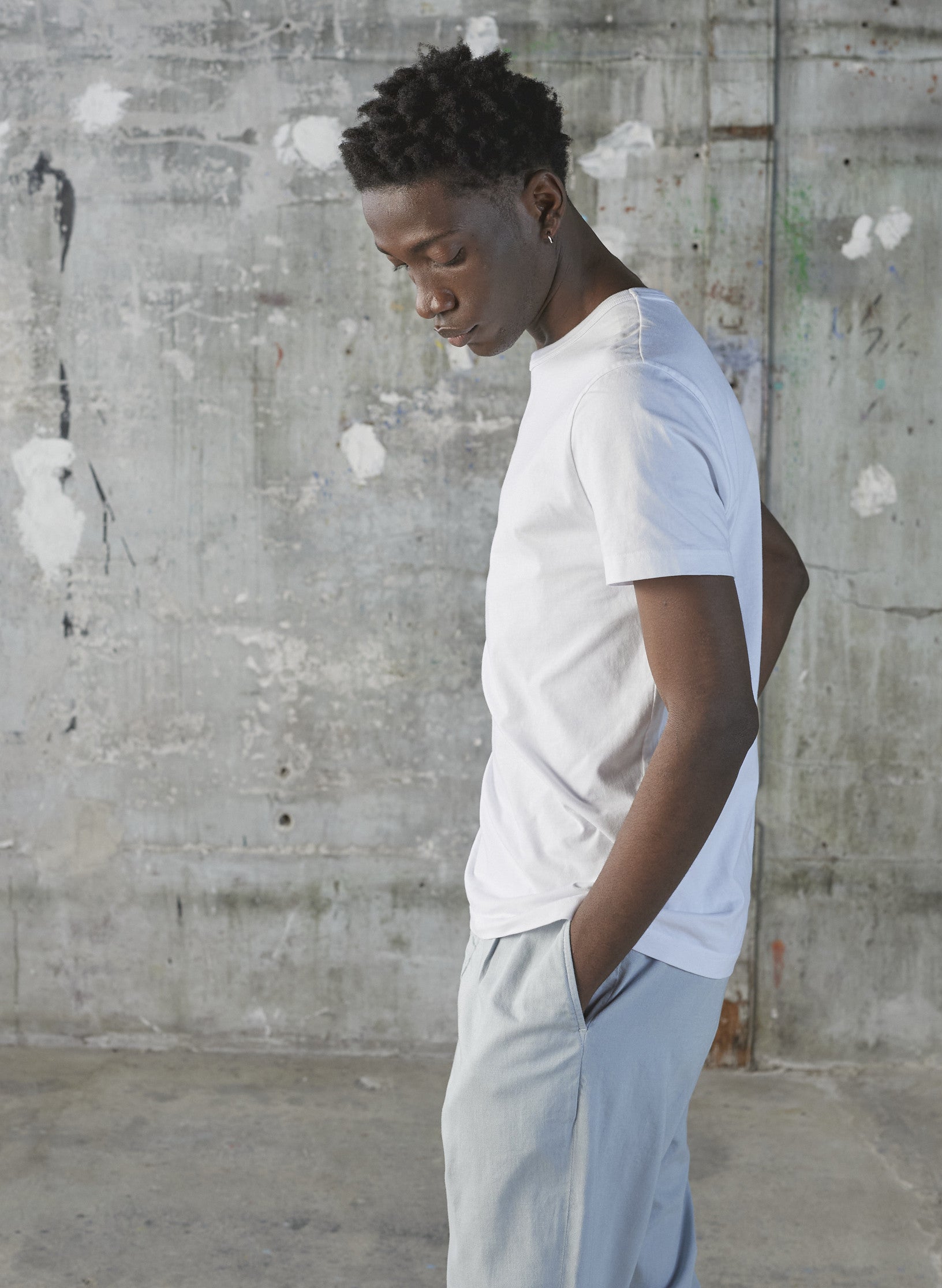 tee shirt coton organique blanc homme