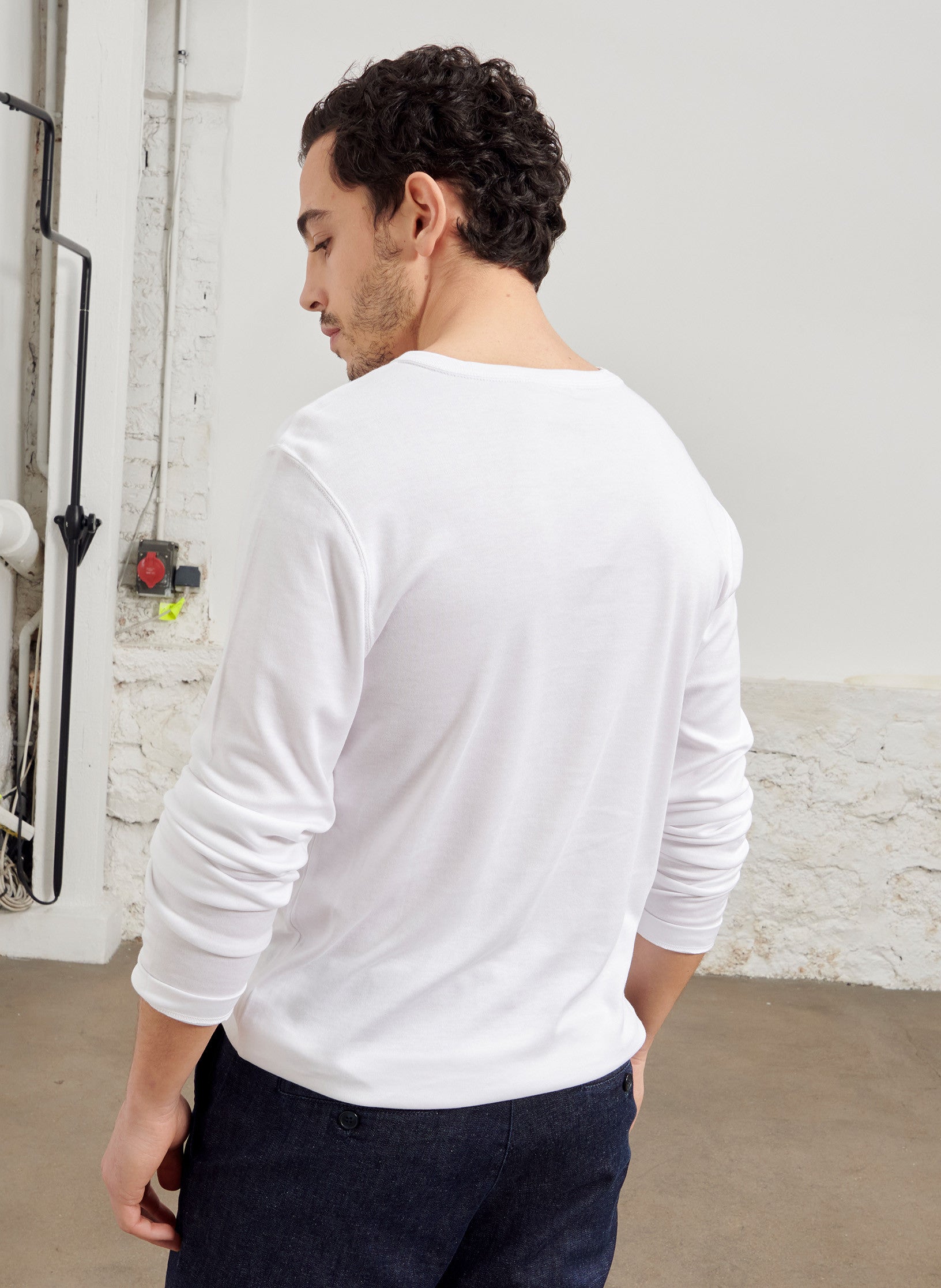 t shirt manches longues homme lyocel blanc