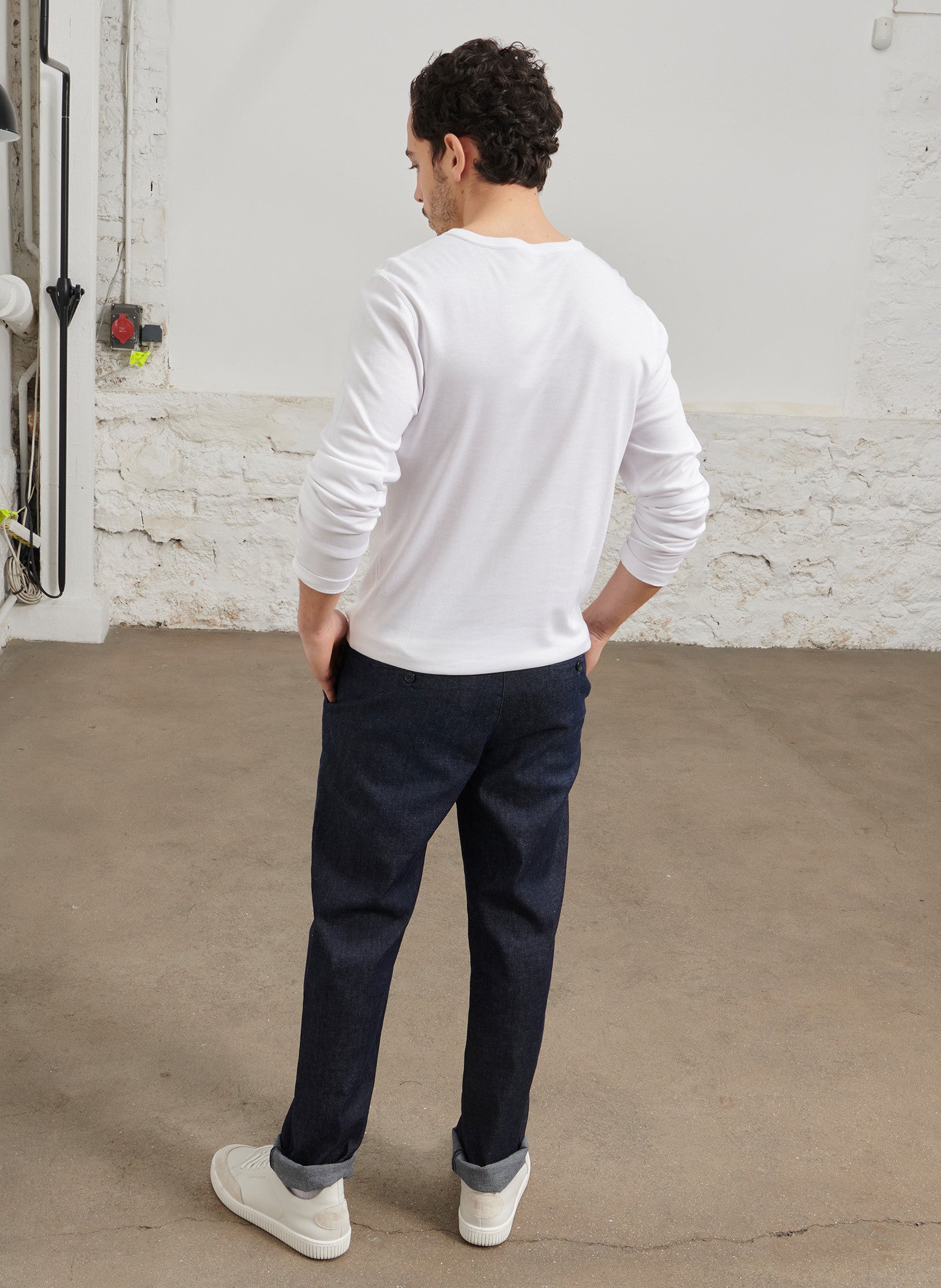 t shirt manches longues homme lyocel blanc