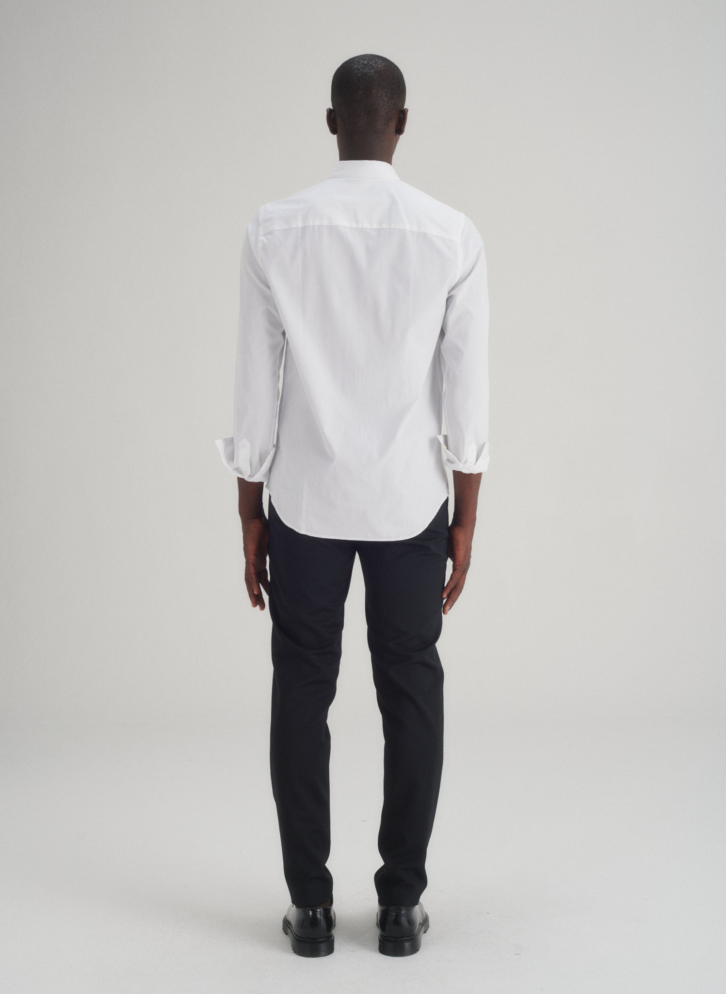 chemise popeline ajustee blanche homme