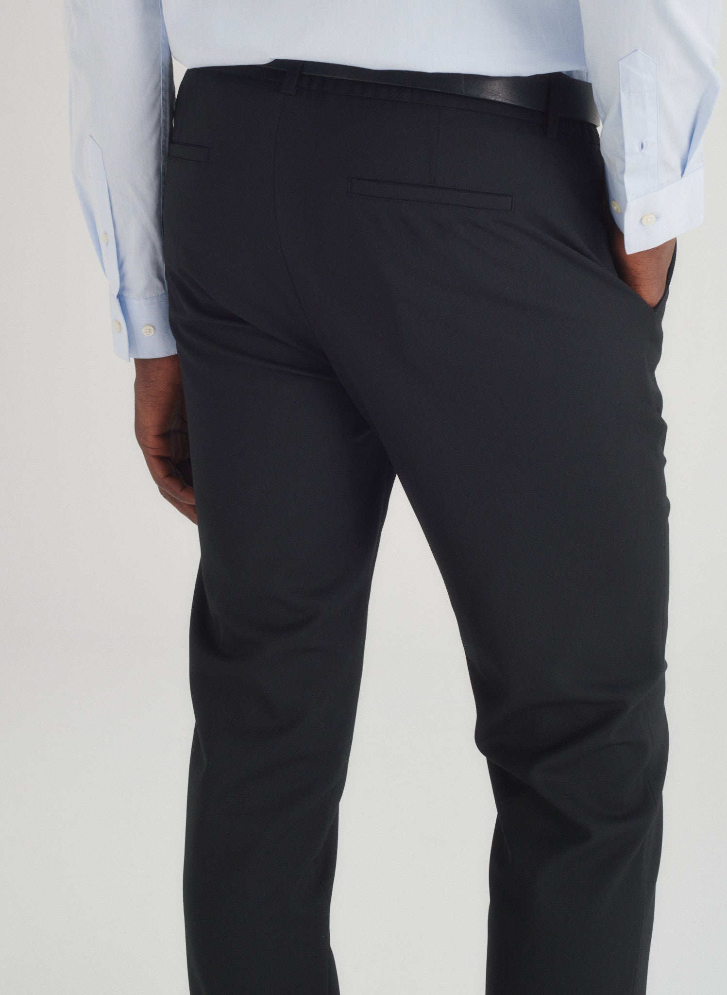 pantalon droit infroissable noir homme