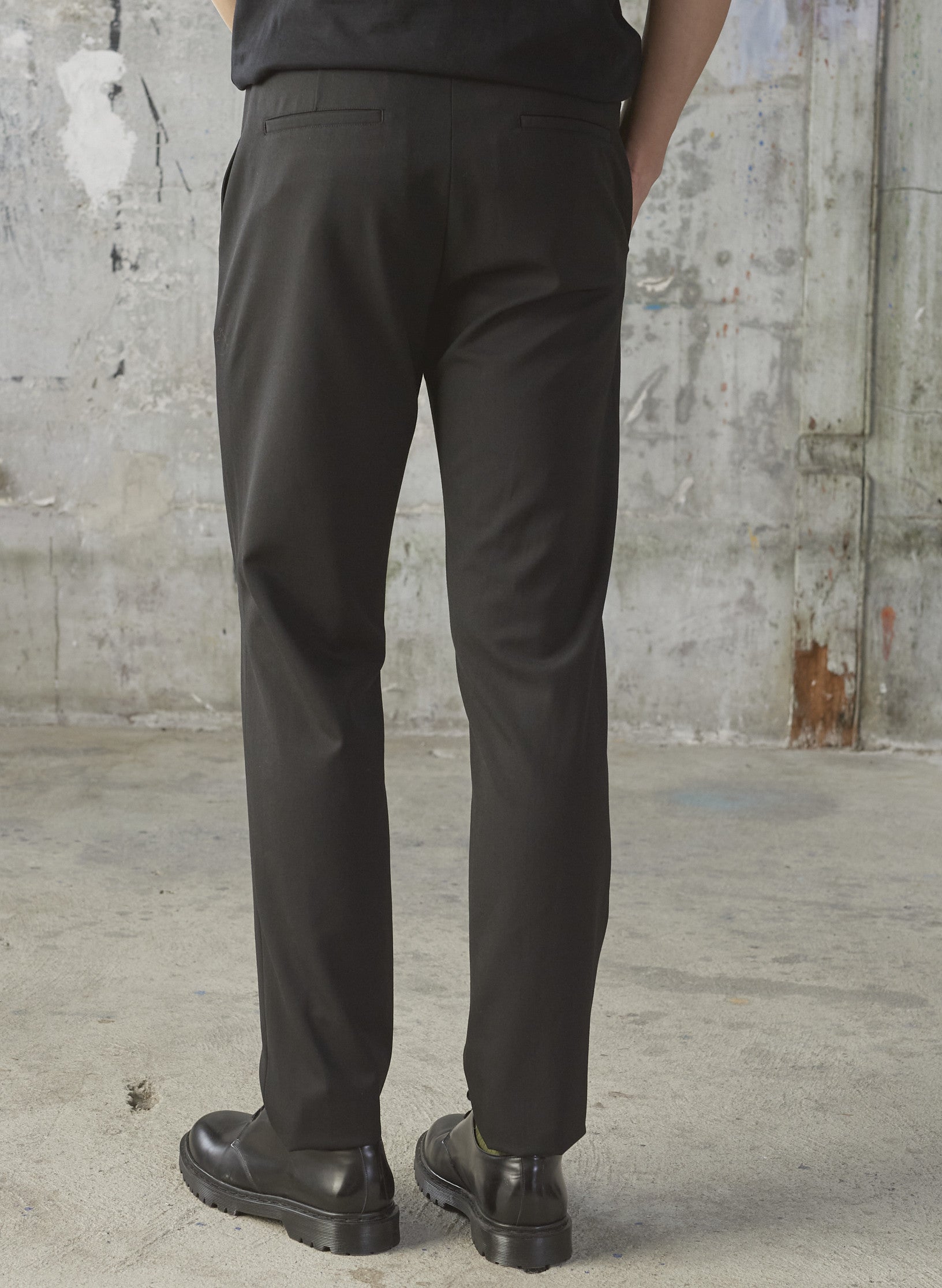 pantalon droit infroissable noir homme