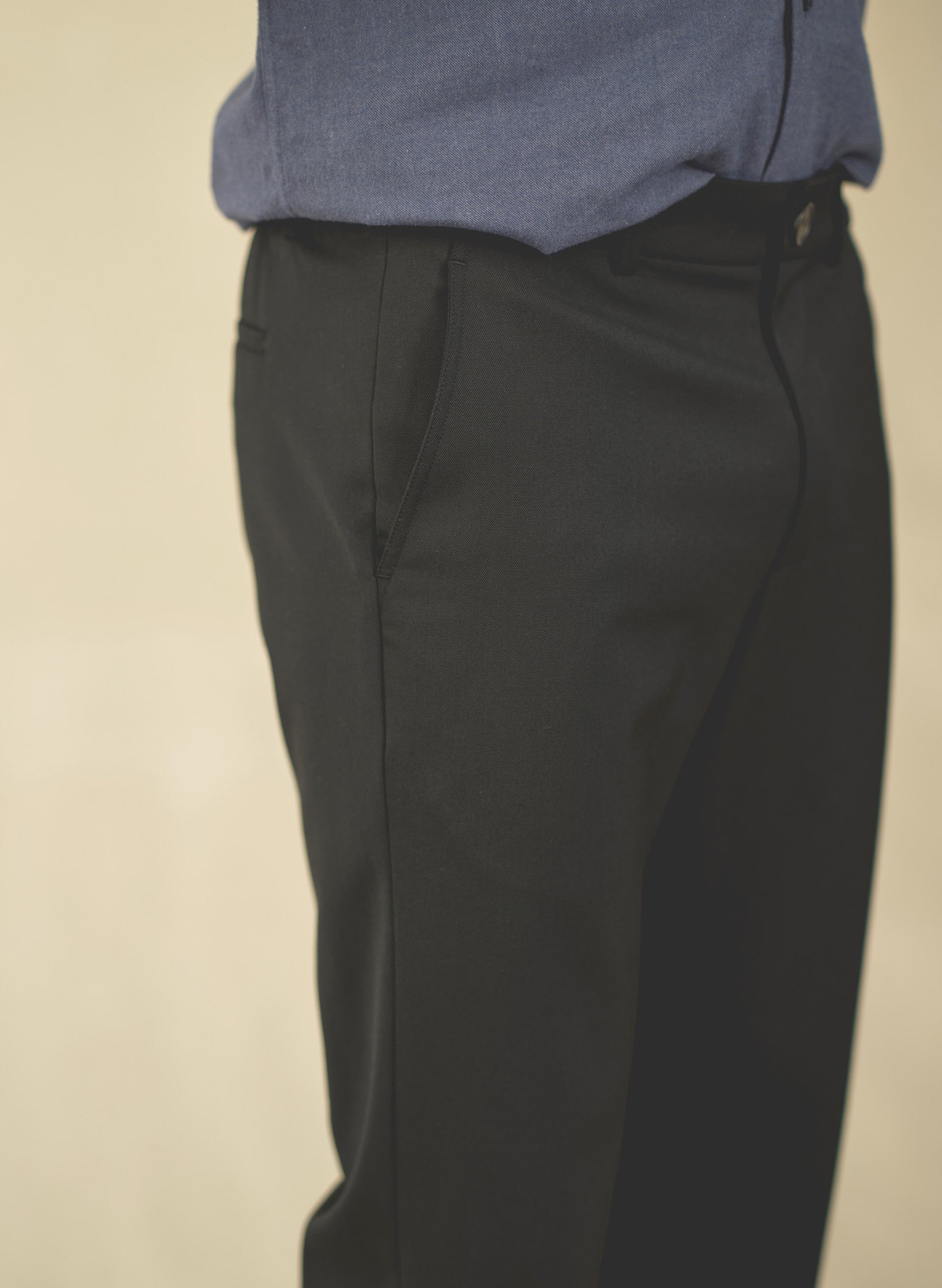 pantalon droit infroissable noir homme