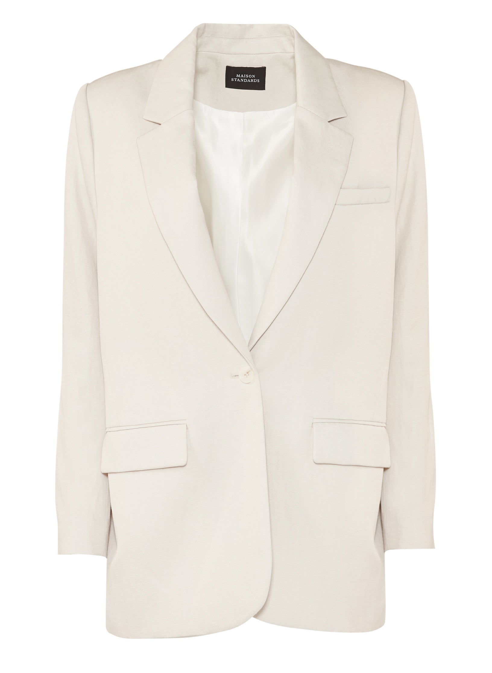 veste oversized lin ecru femme ecoresponsable