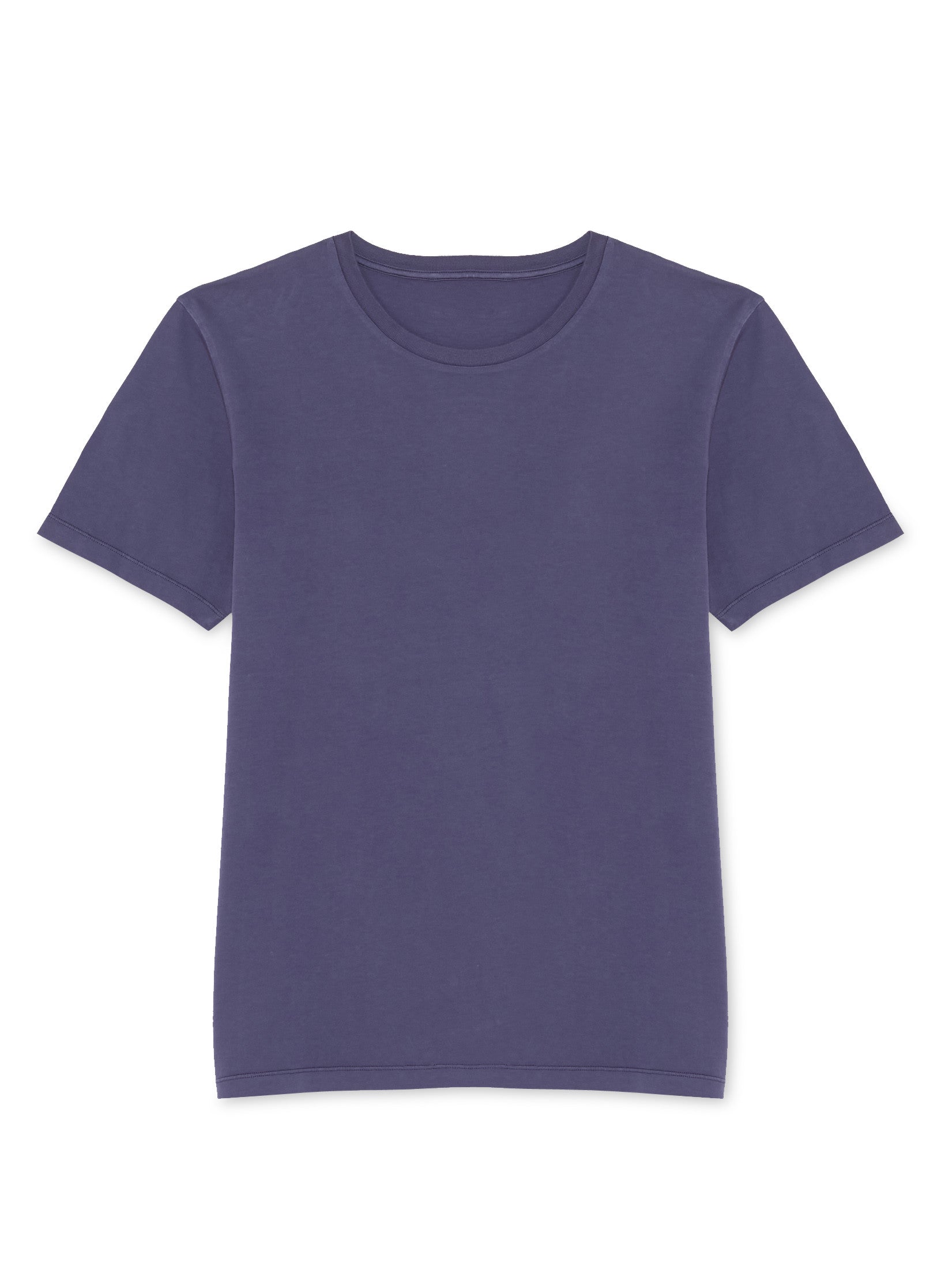 tee shirt coton organique bleu homme garment dye