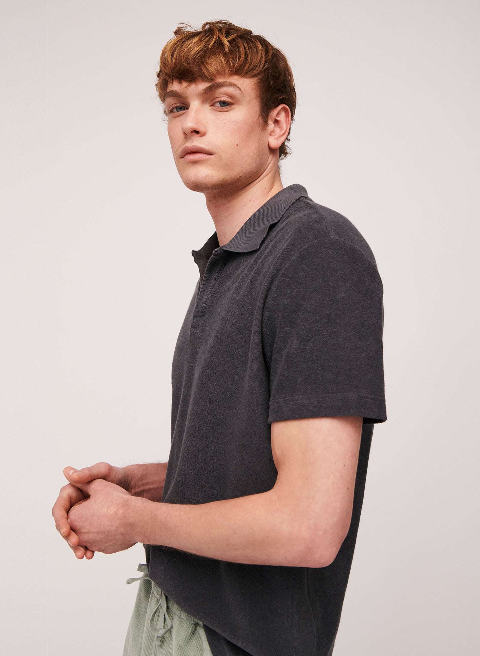 polo eponge homme gris ecoresponsable