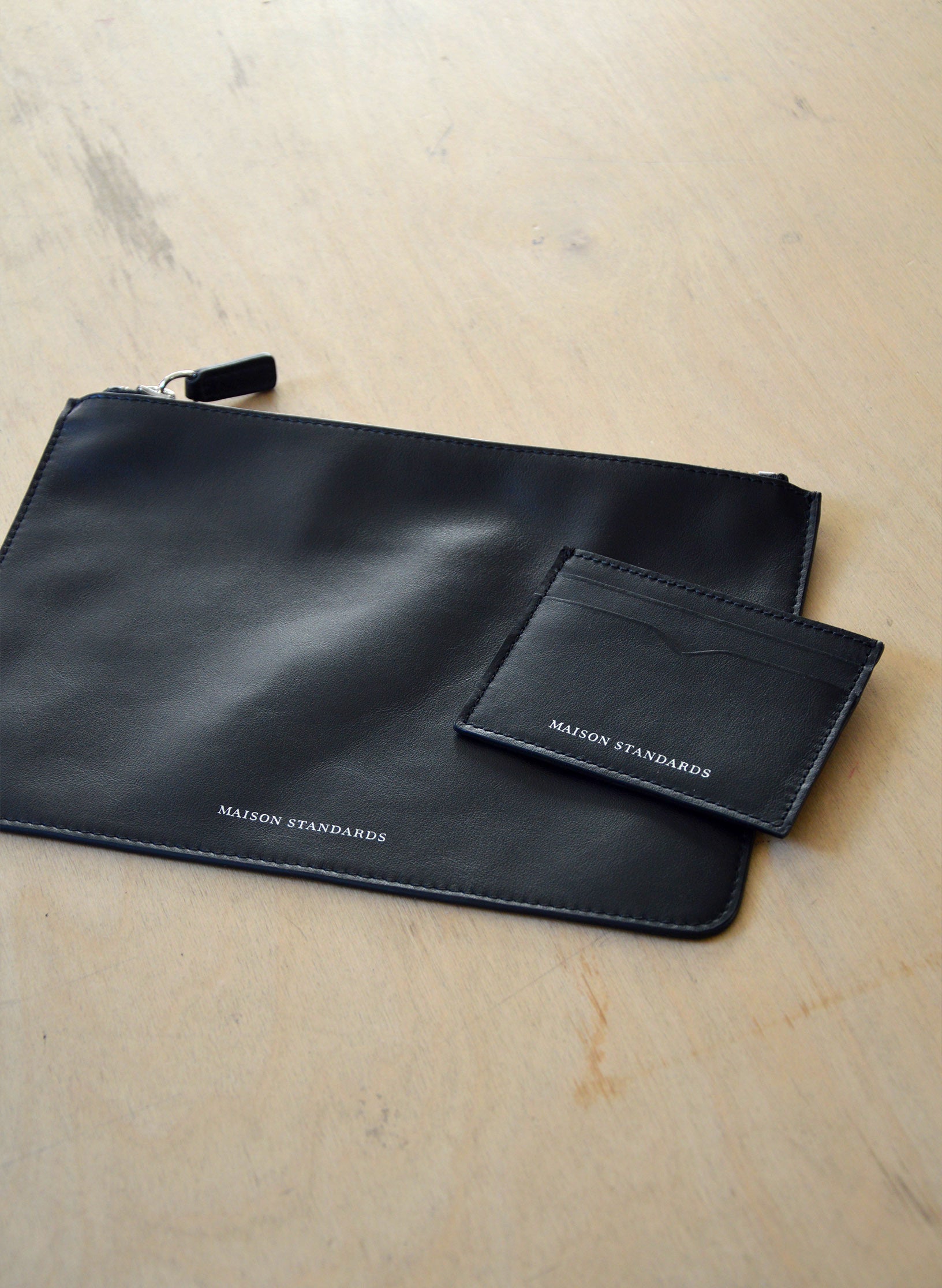 pochette cuir noir homme femme idee cadeaux