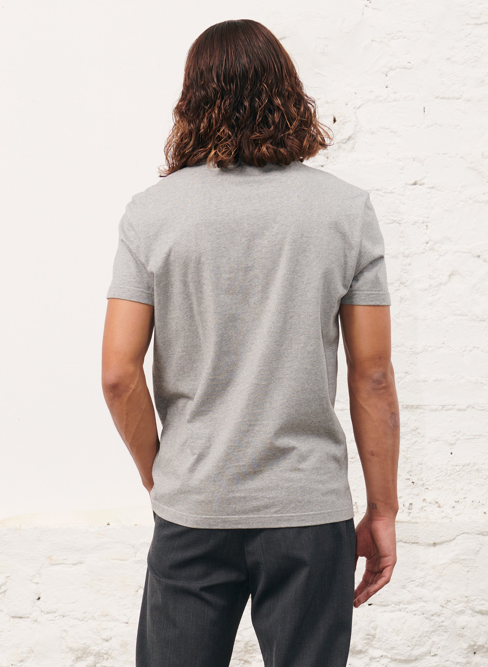 tee shirt coton organique gris homme