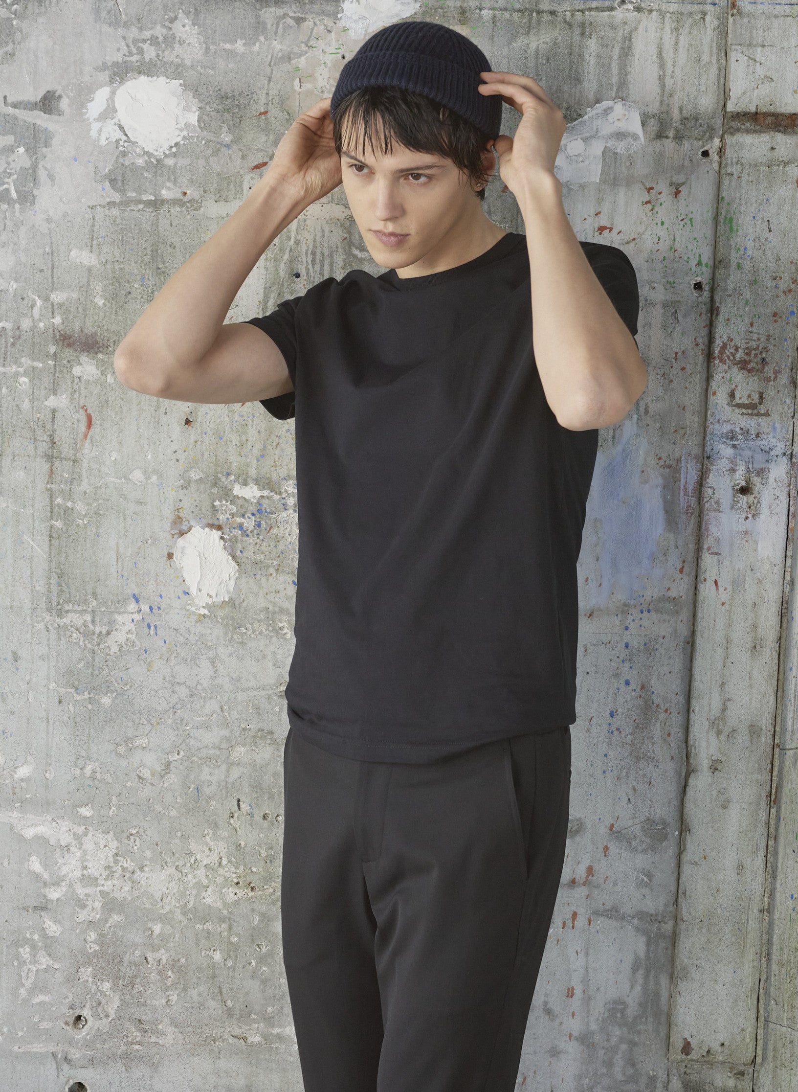 tee shirt coton organique homme noir manche courte