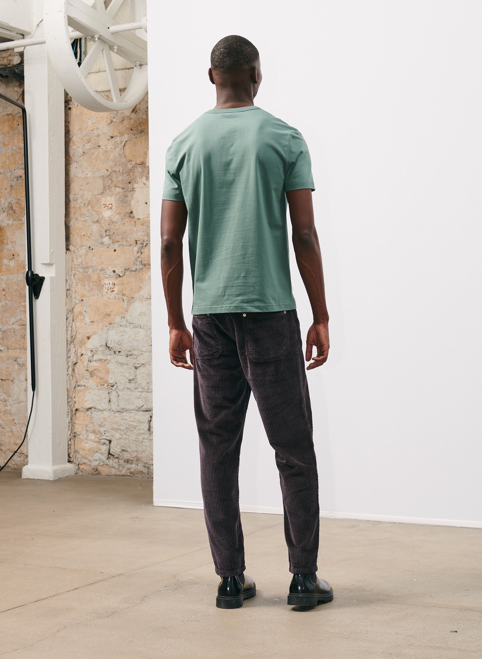 tee shirt coton organique vert homme