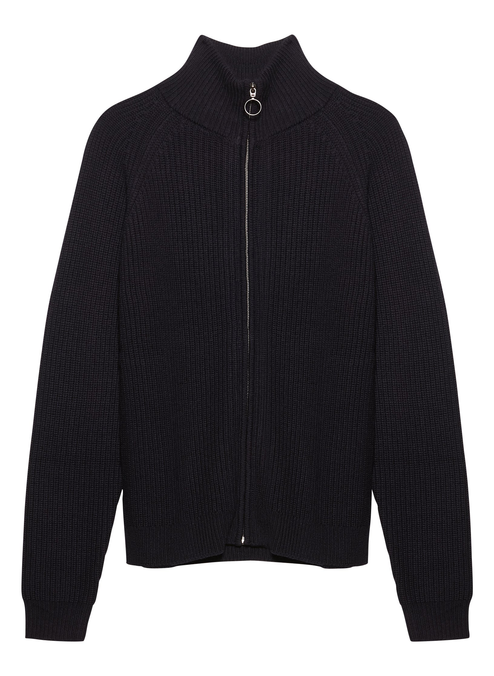 gilet zippe 100 laine a cote homme bleu