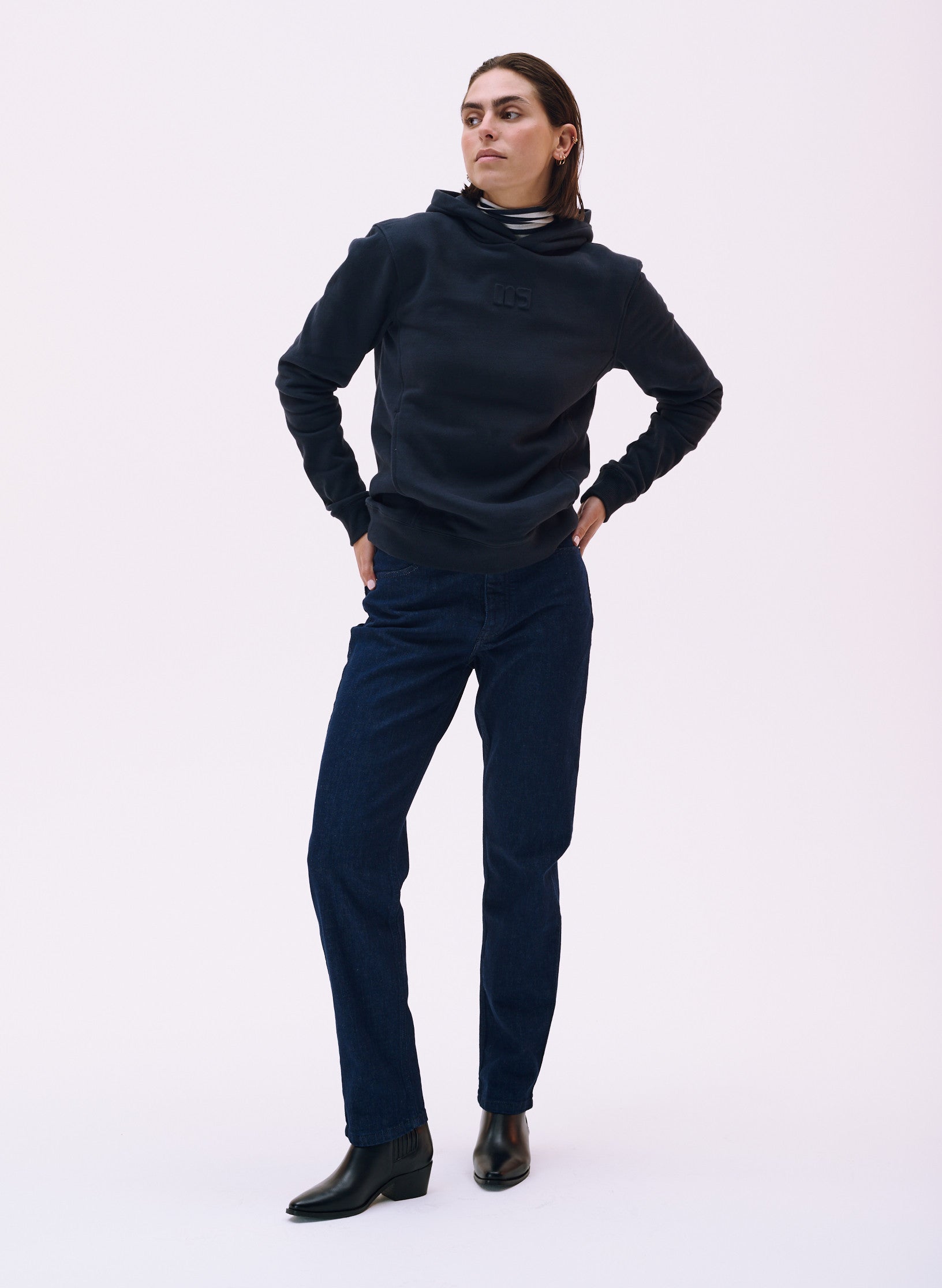 hoodie homme bleu coton organique