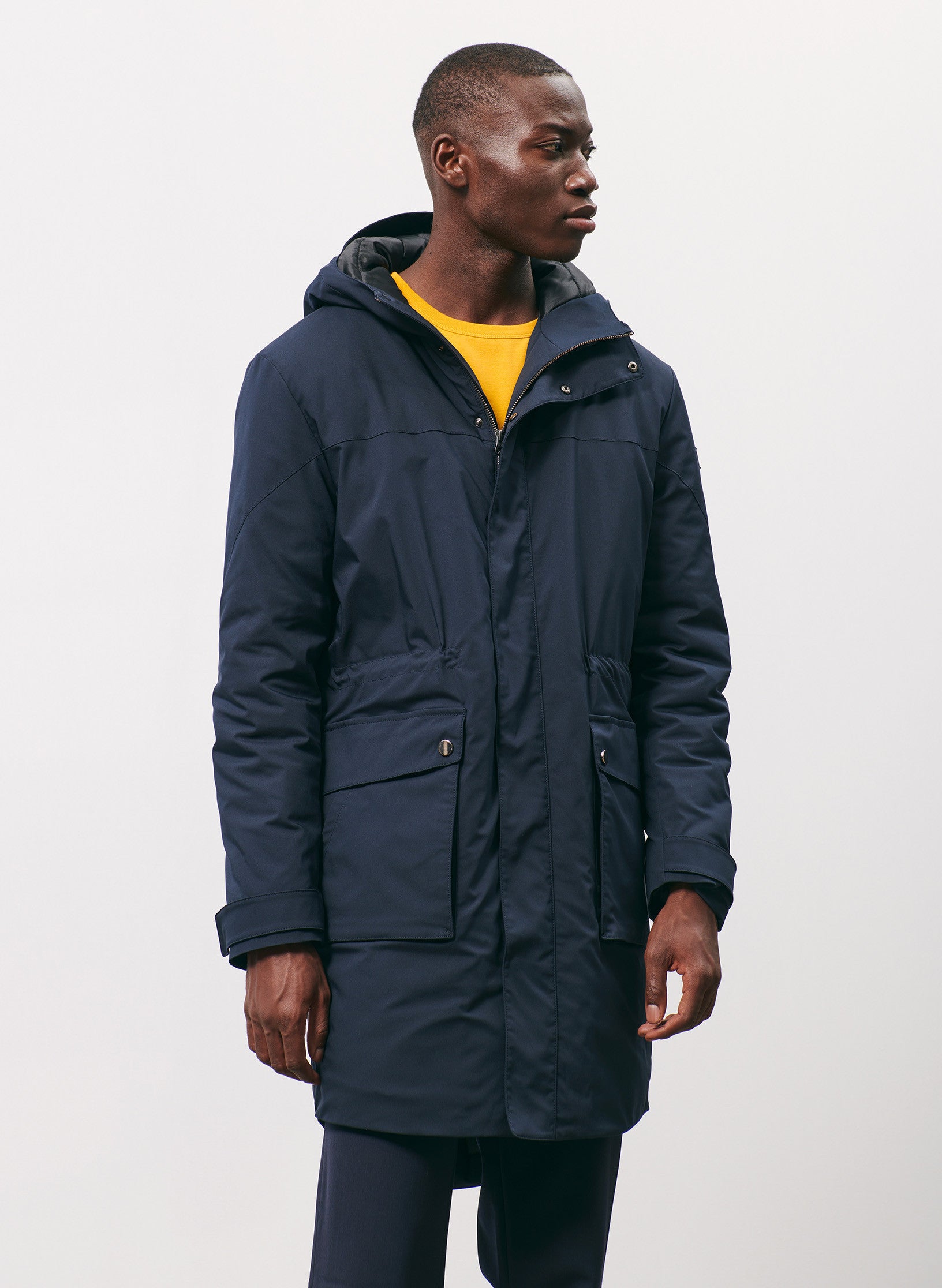 parka longue bleu homme europe