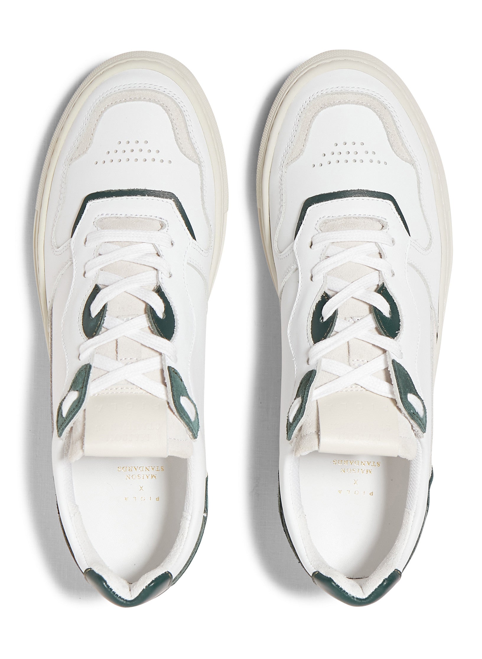 sneaker verte femme co creation maison standards piola