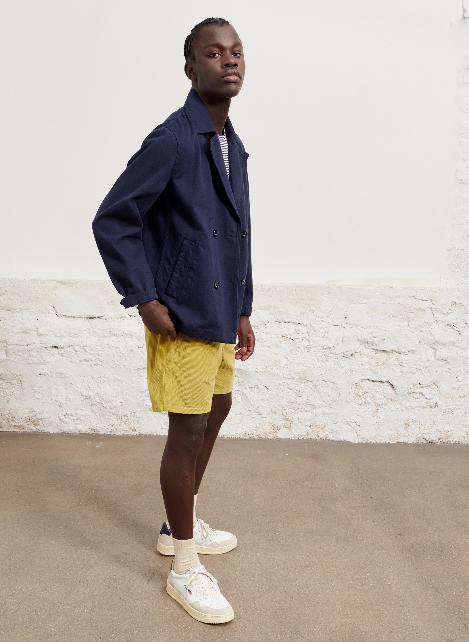 caban twill coton bleu homme