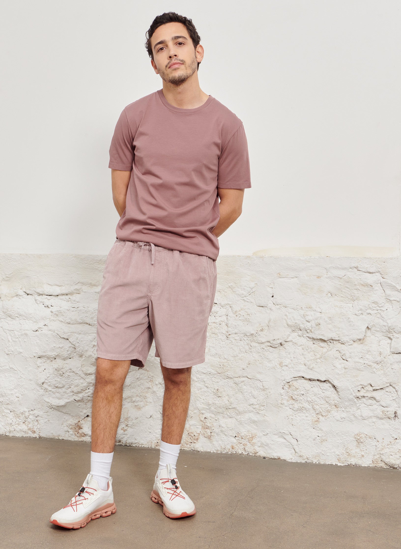 tee shirt coton organique rose homme