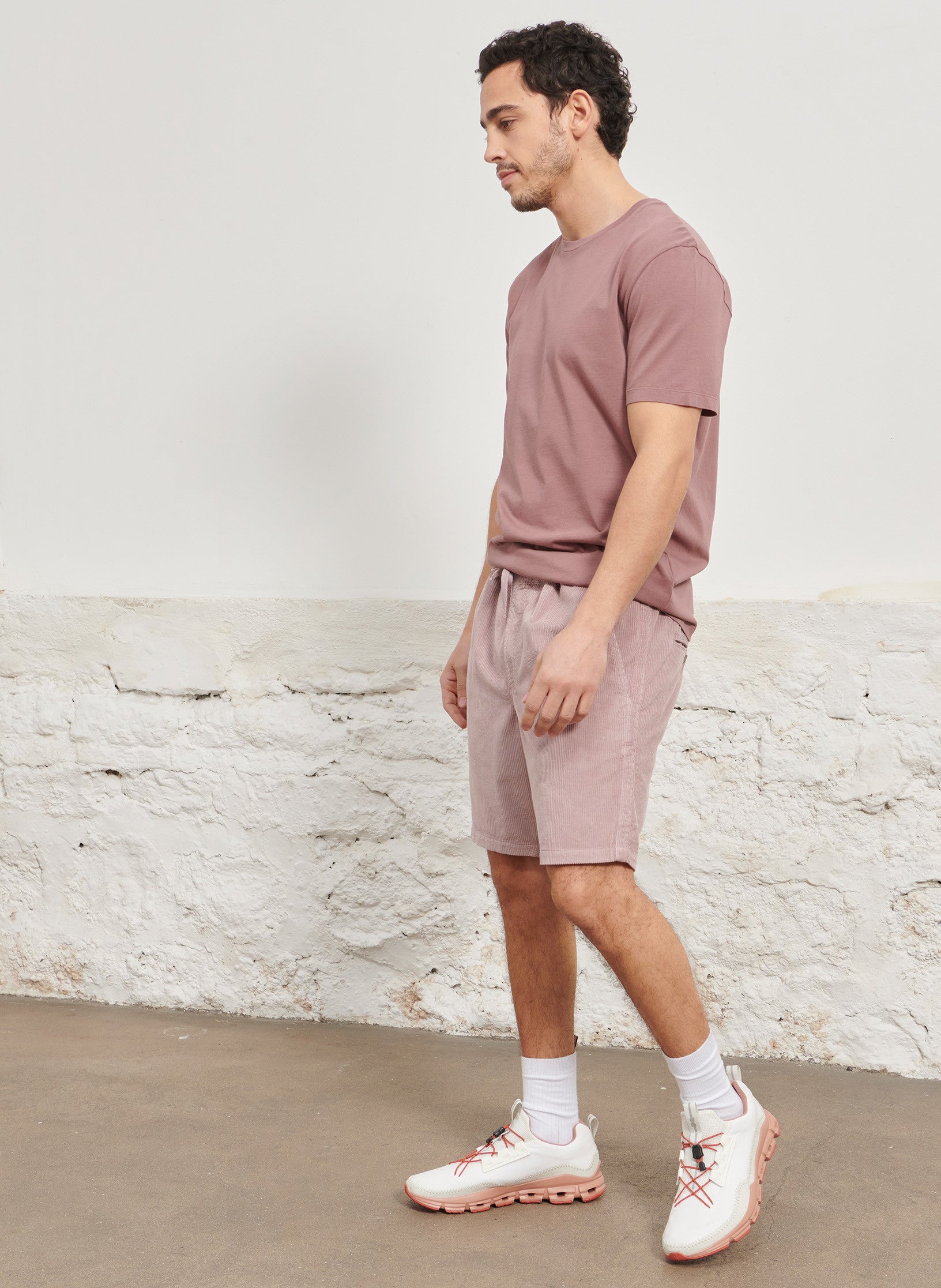 tee shirt coton organique rose homme