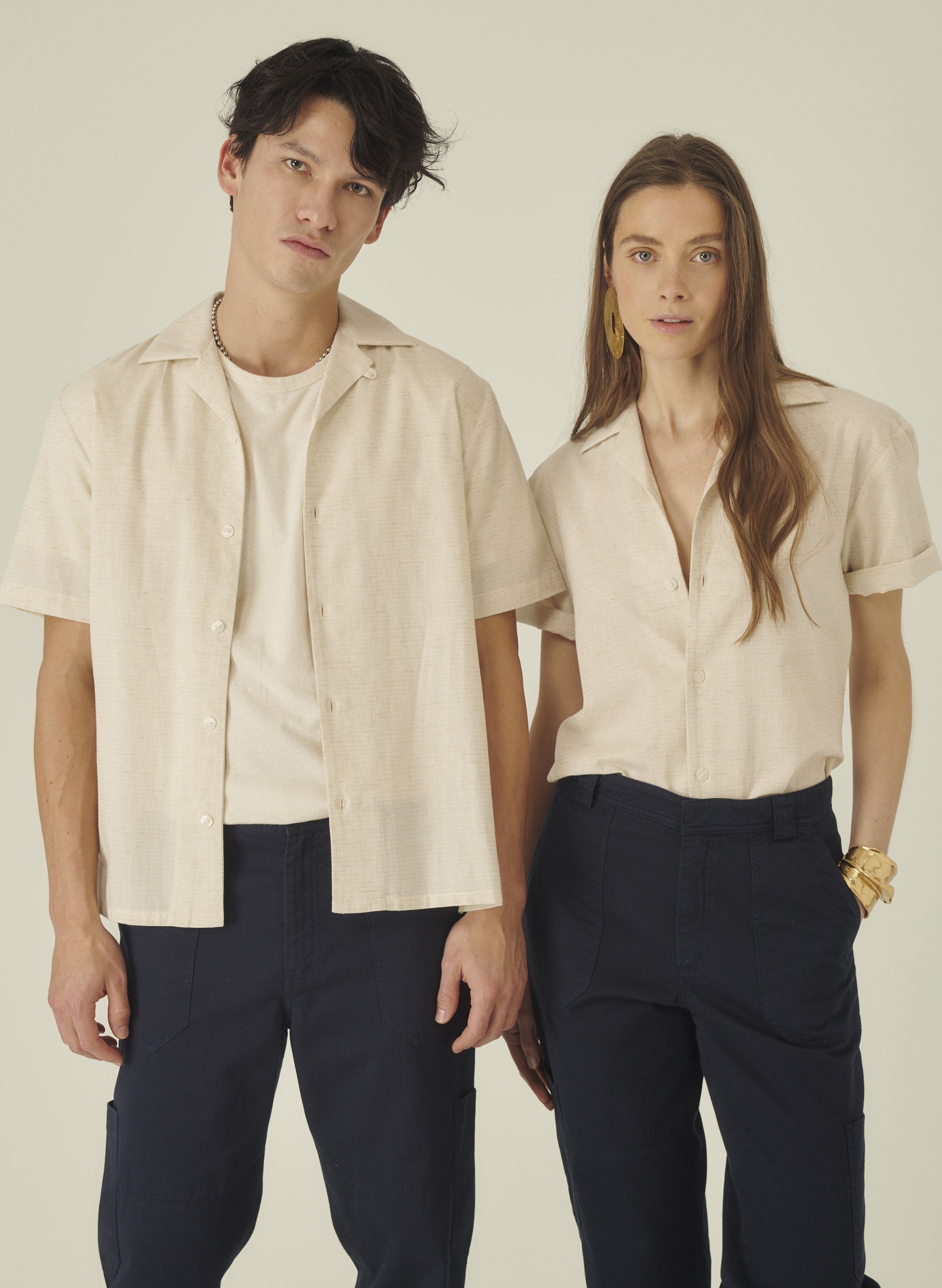 tee shirt lin ecru homme