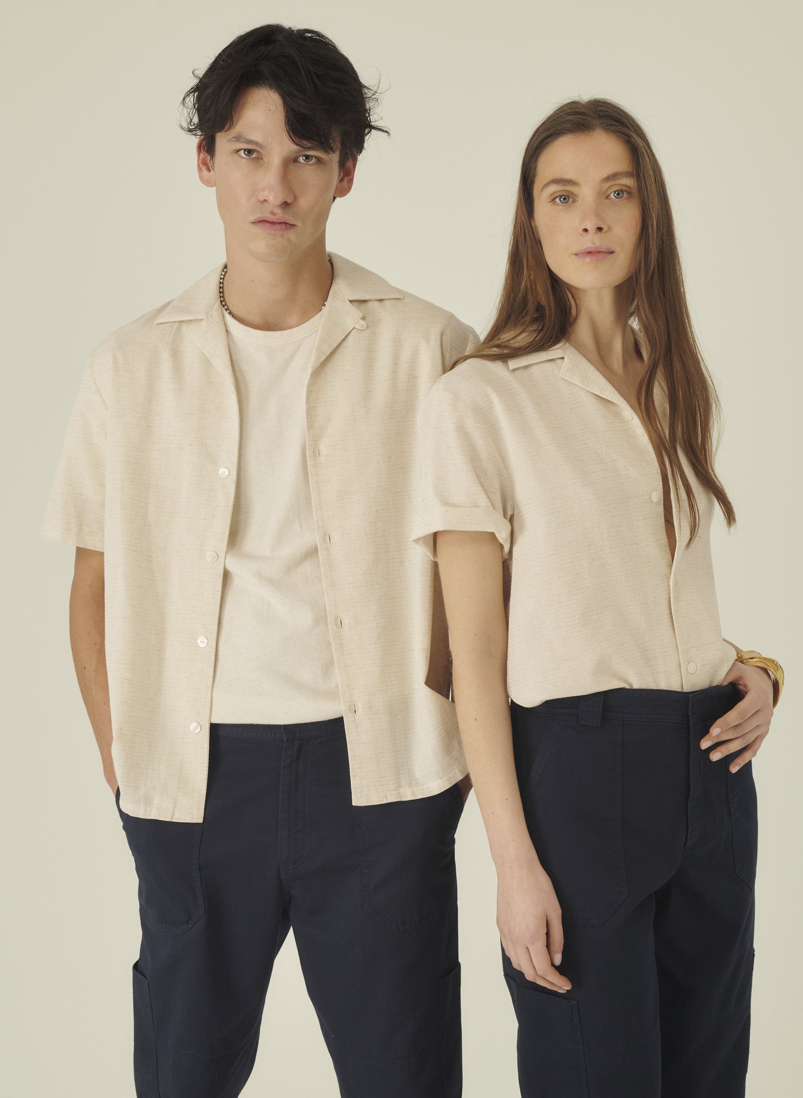 tee shirt lin ecru homme