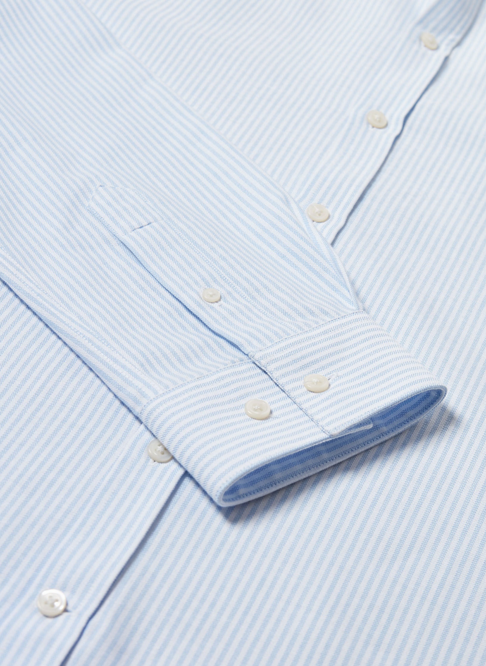 chemise col mao raye homme bleu