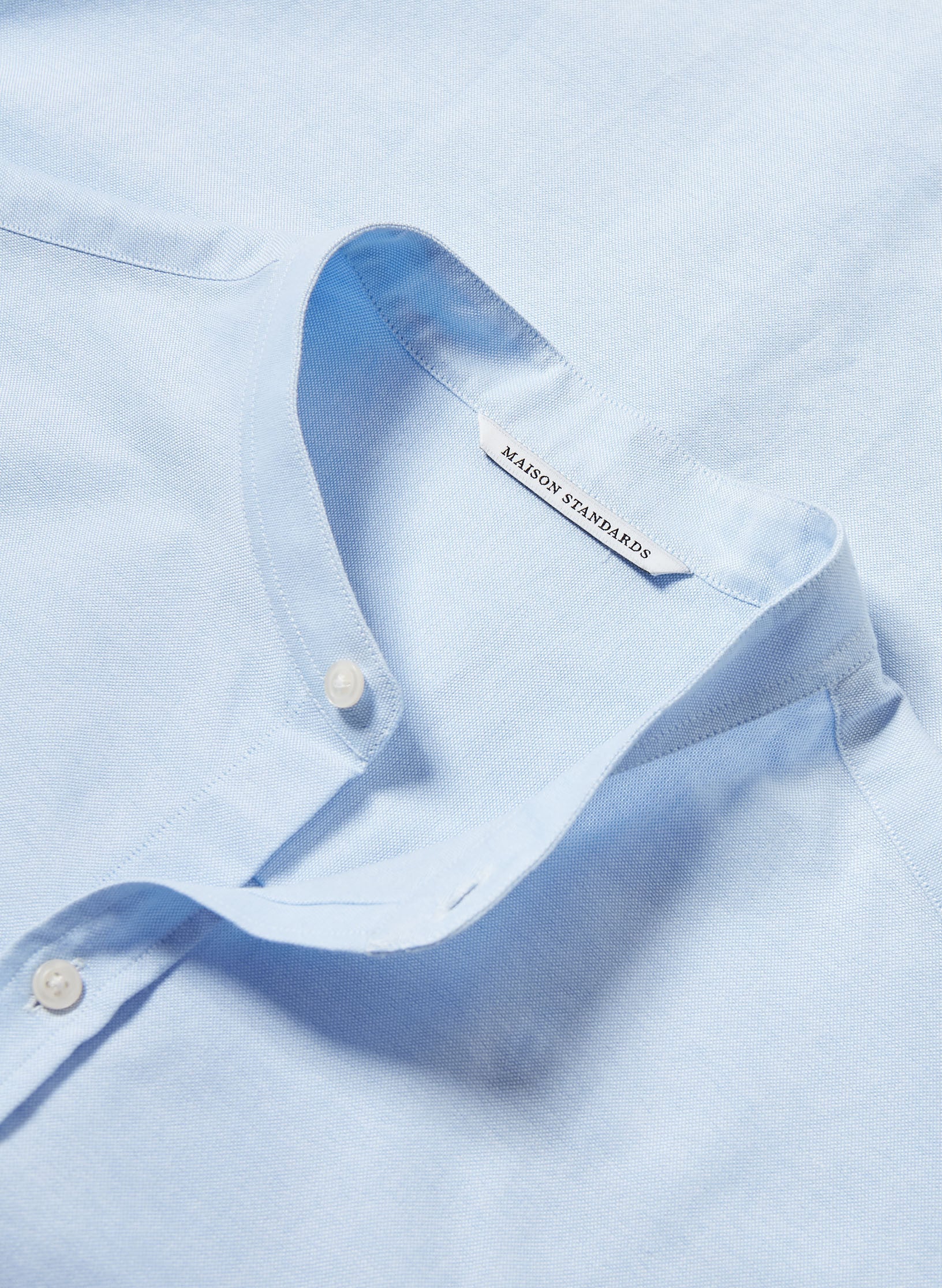 chemise col mao homme bleu