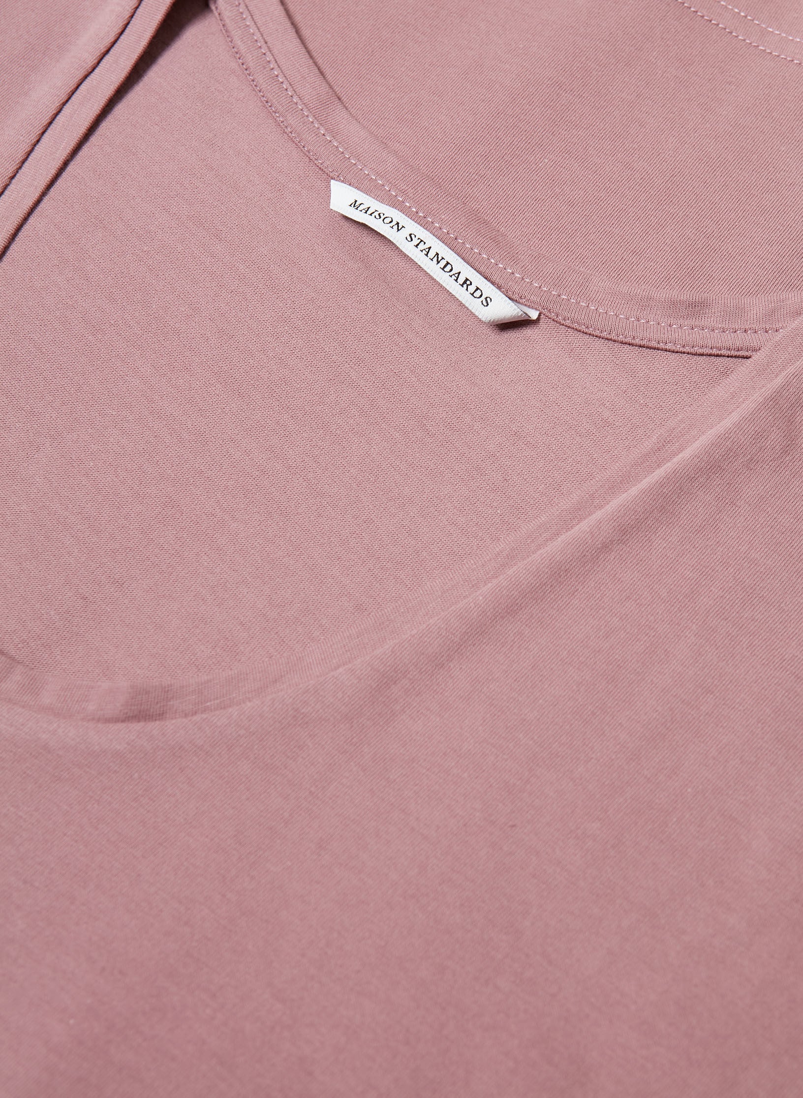 t shirt v femme rose coton organique