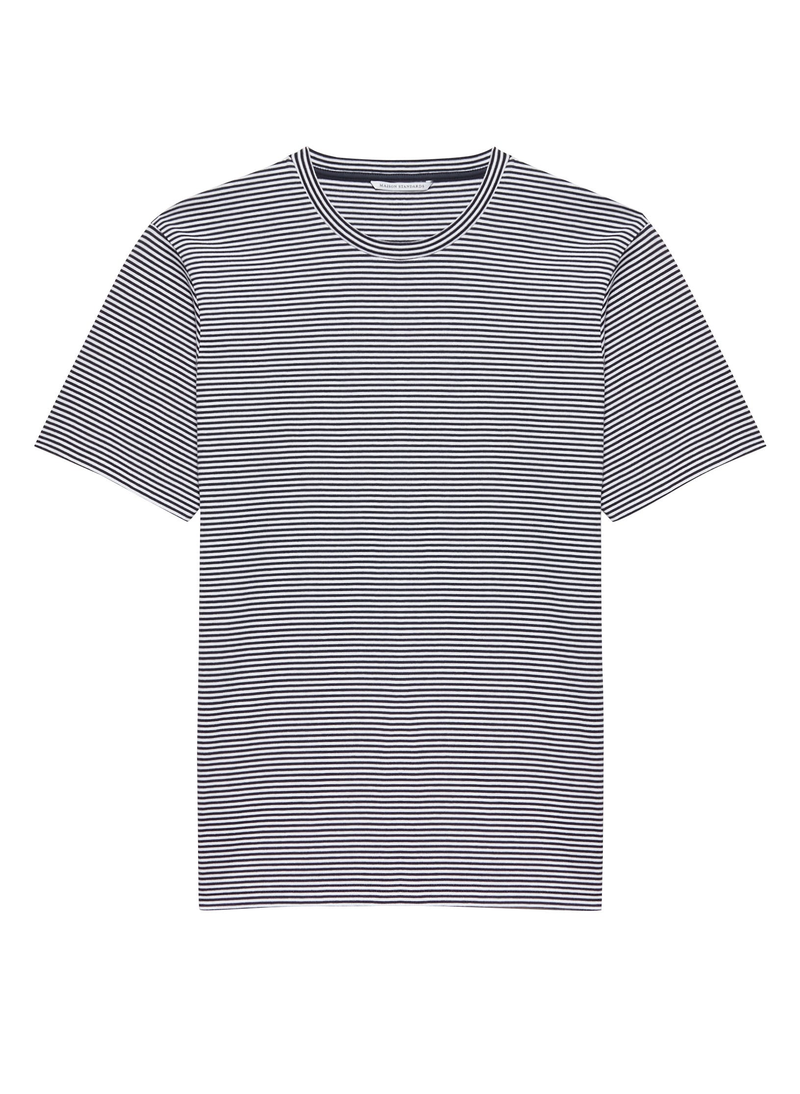 tee shirt raye coton bleu homme