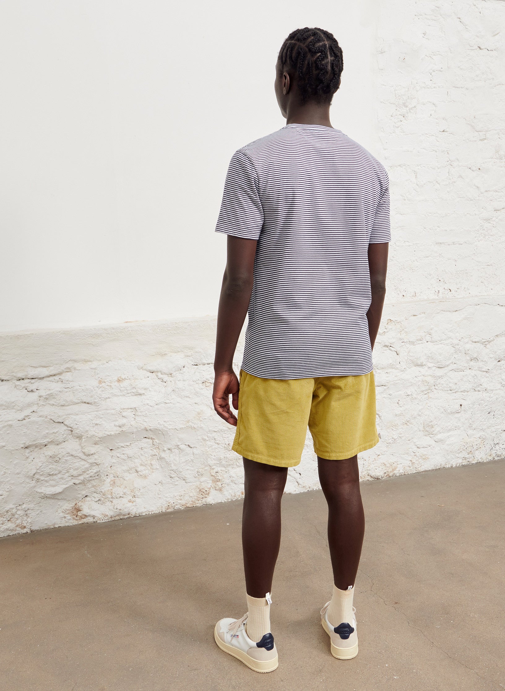 tee shirt raye coton bleu homme