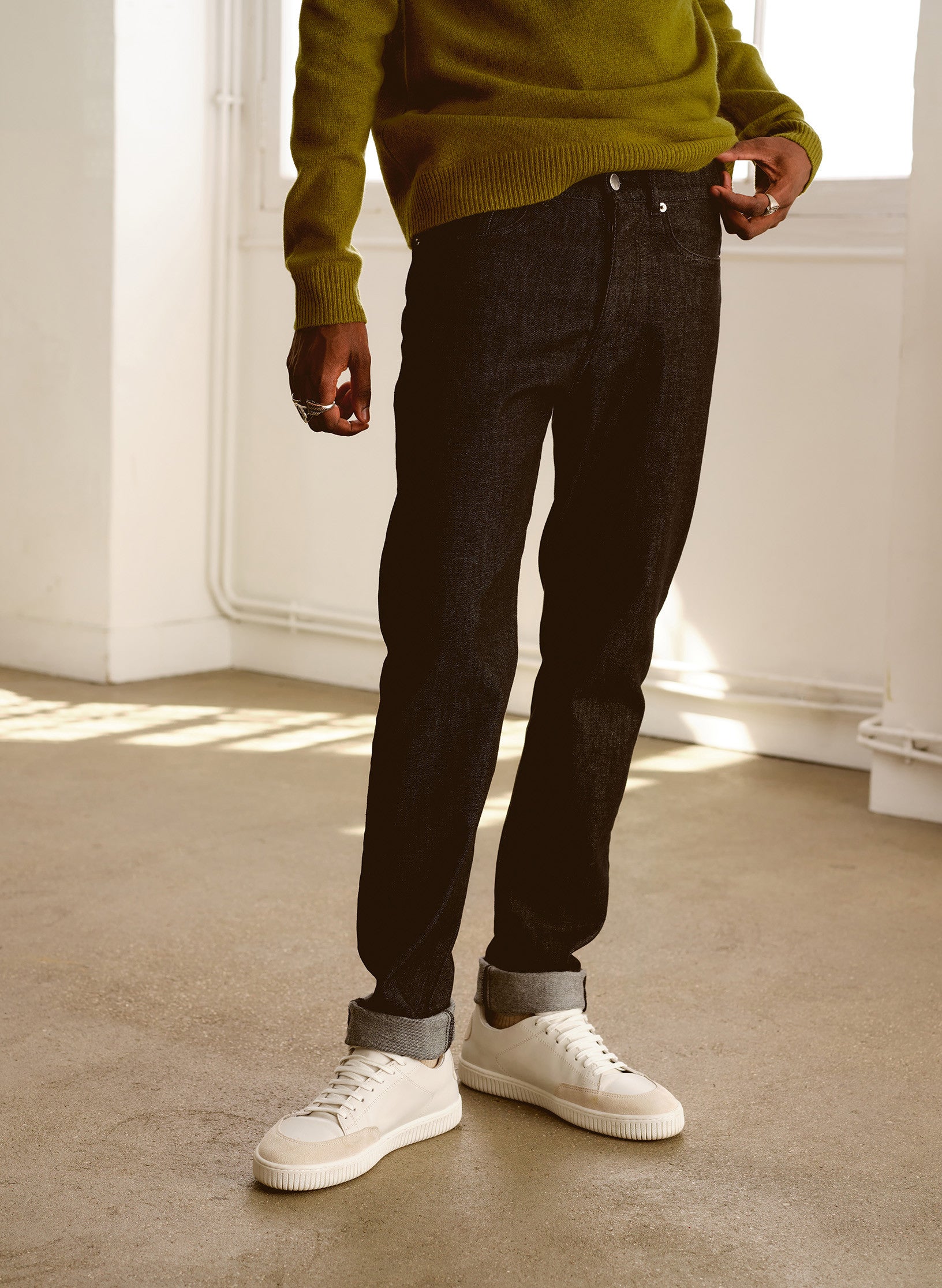 jean slim elvis homme noir delave