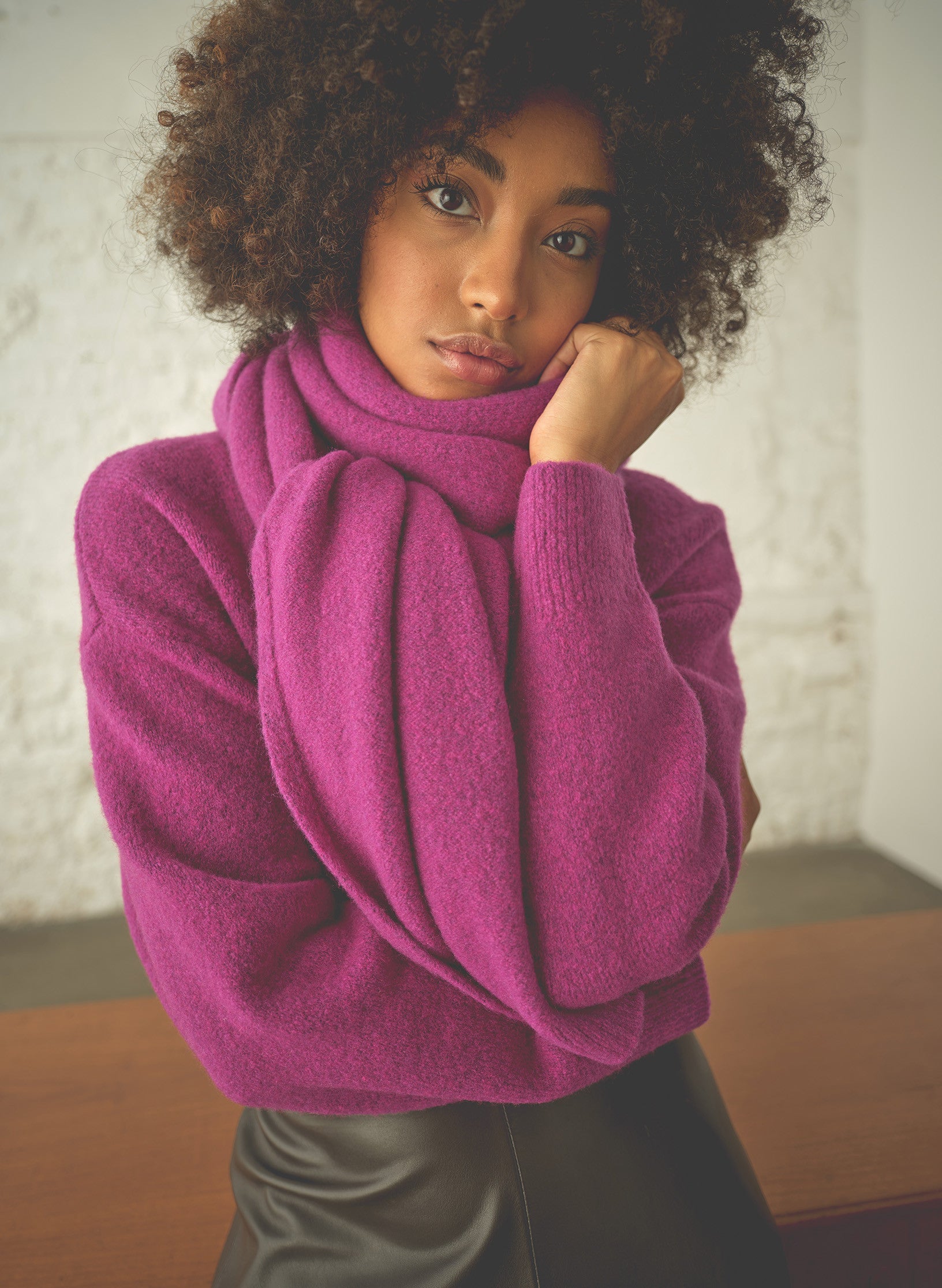 grande echarpe laine et fils 1