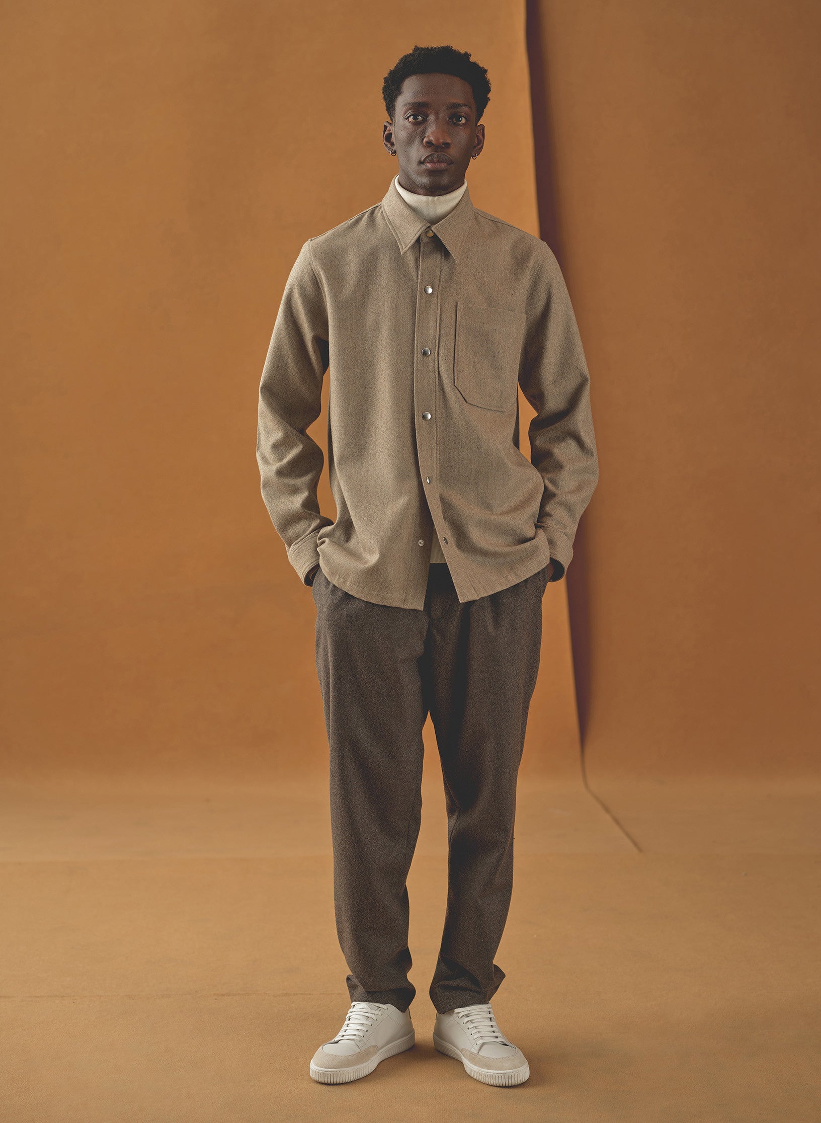 surchemise flanelle beige homme