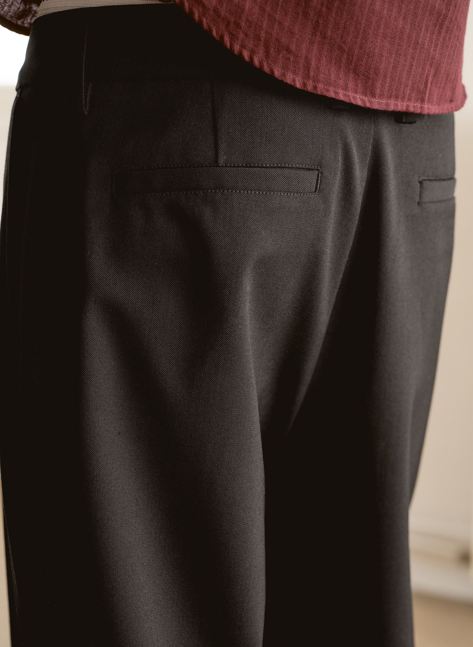 pantalon loose infroissable