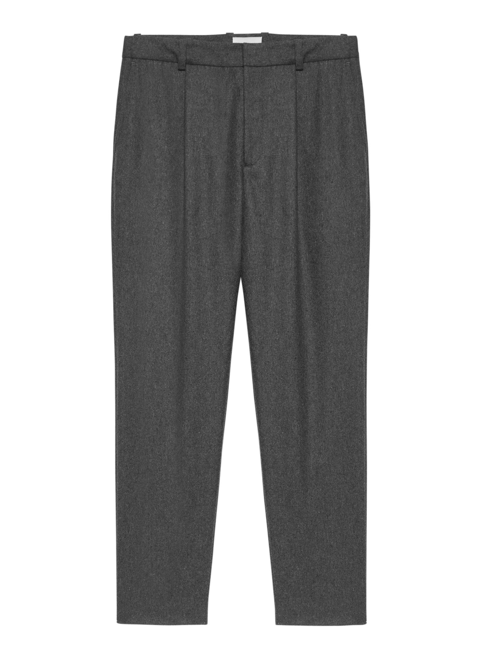pantalon loose flanelle gris homme