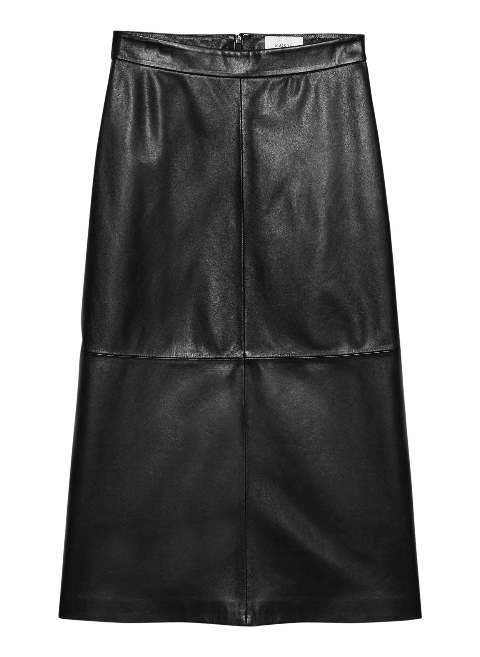 jupe longue cuir noir femme