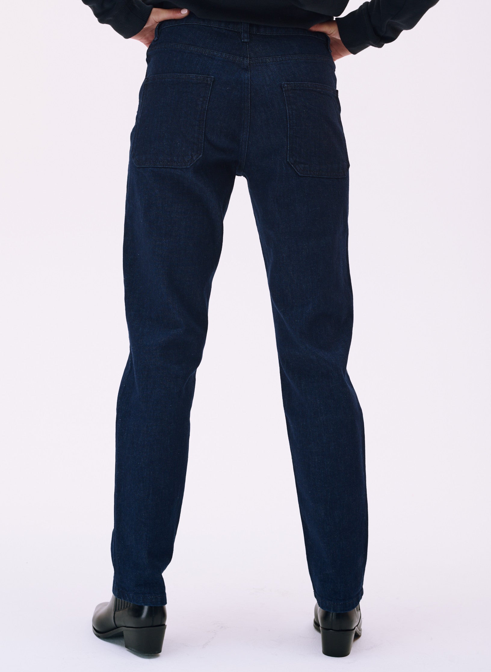 jean loose droit brut rince homme