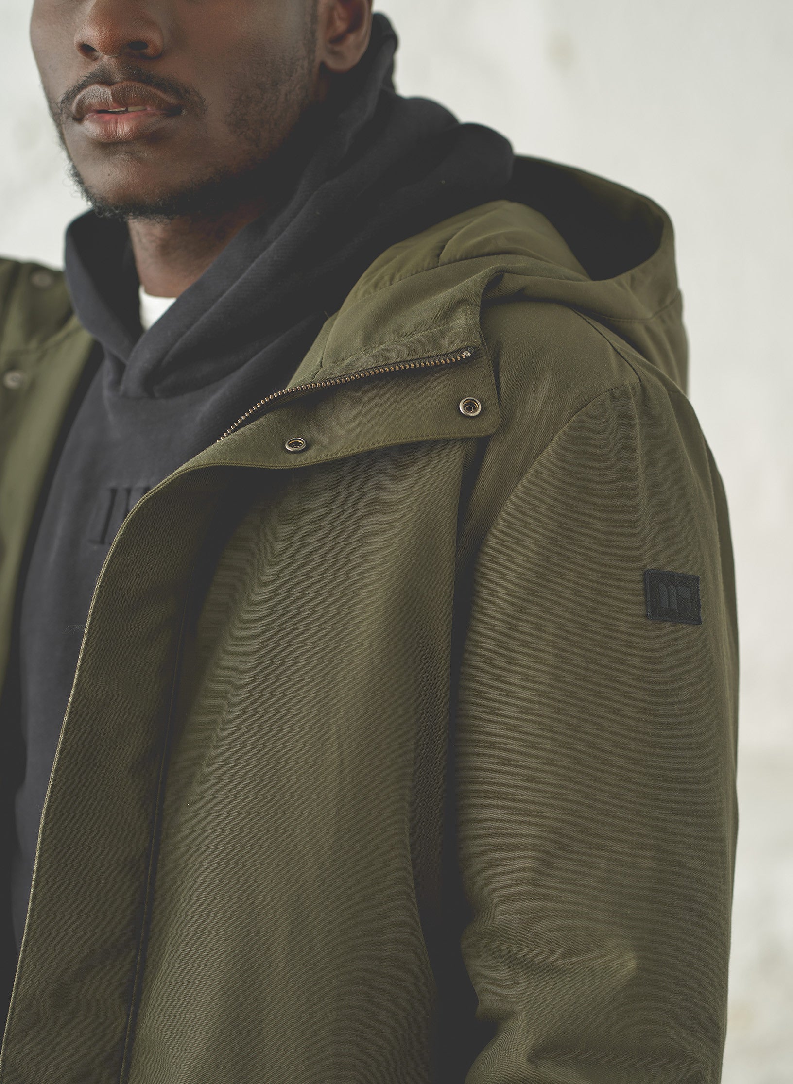 parka kaki deperlante homme