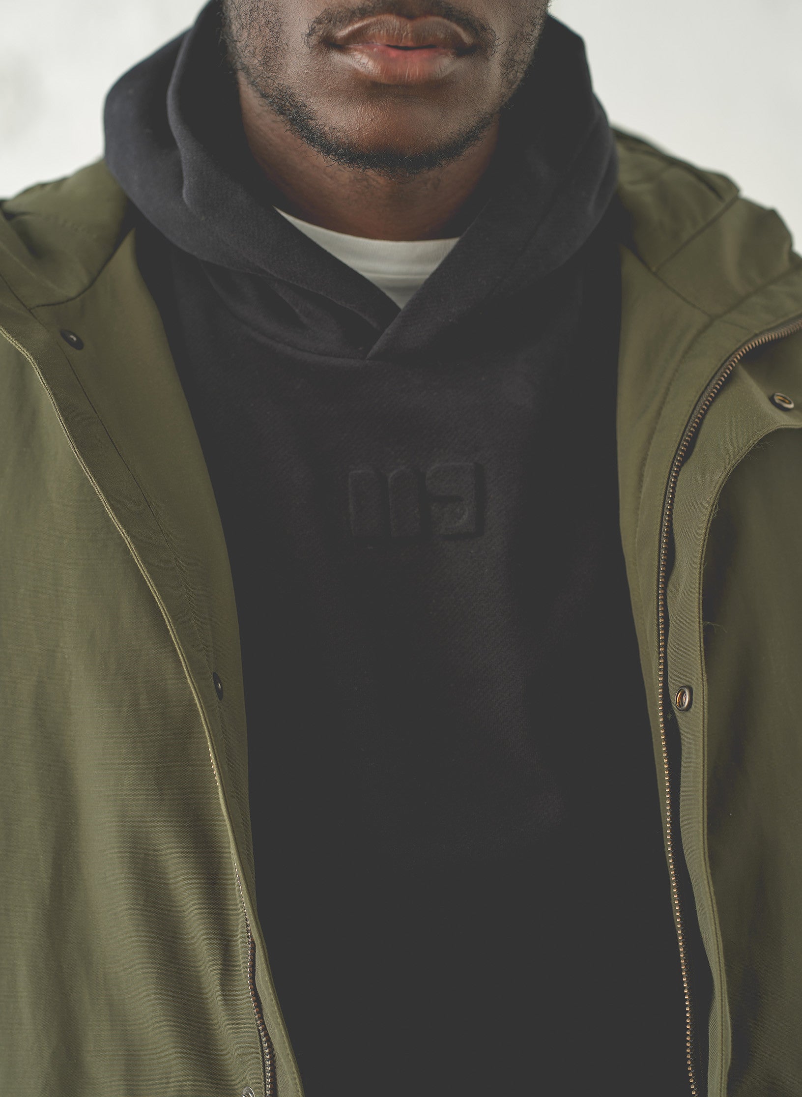 parka kaki deperlante homme