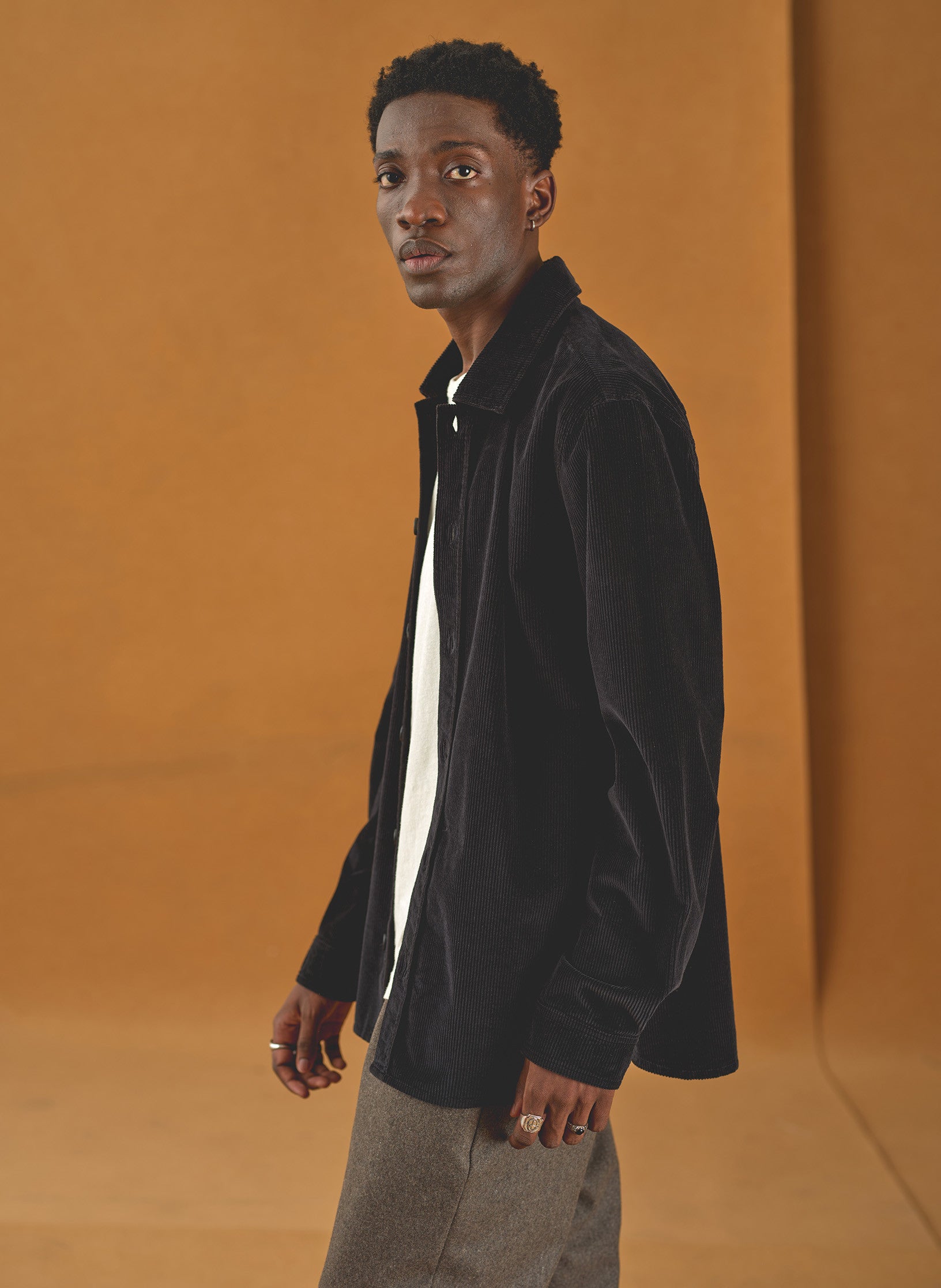 surchemise velours noire homme