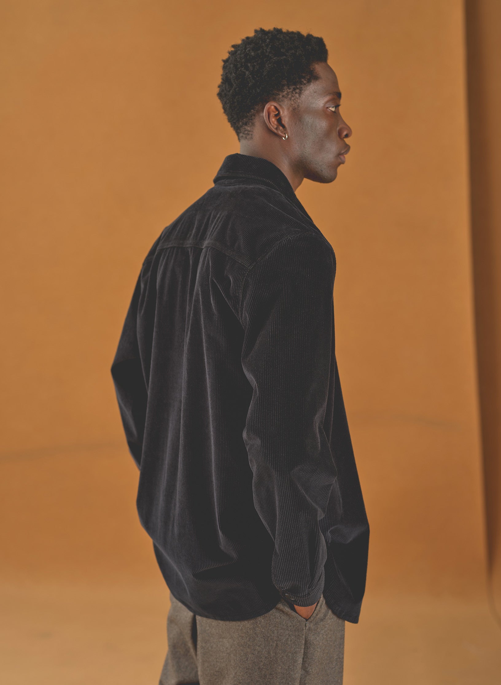 surchemise velours noire homme