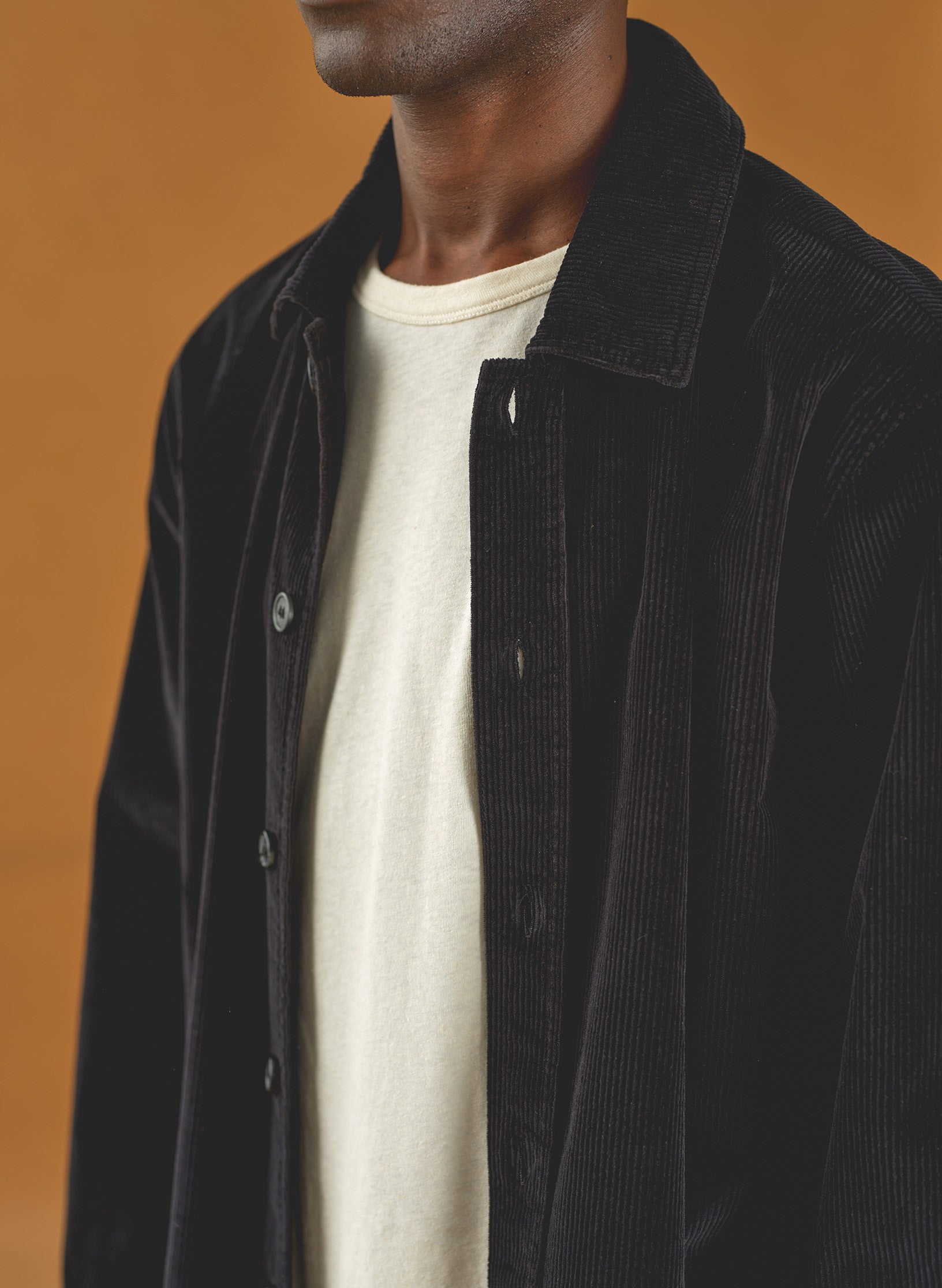 surchemise velours noire homme