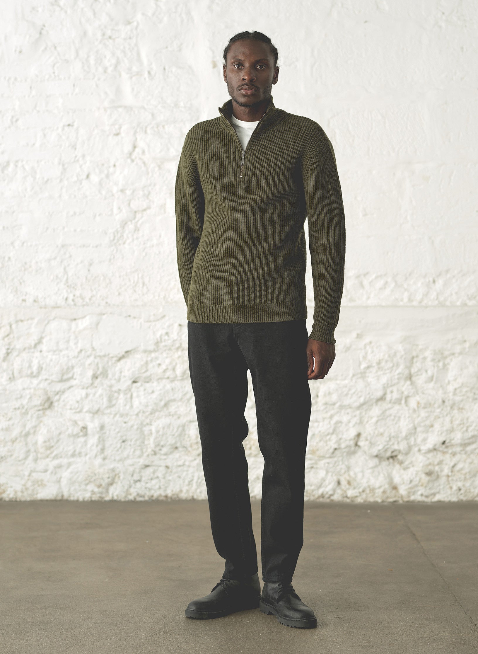 jean loose droit noir homme