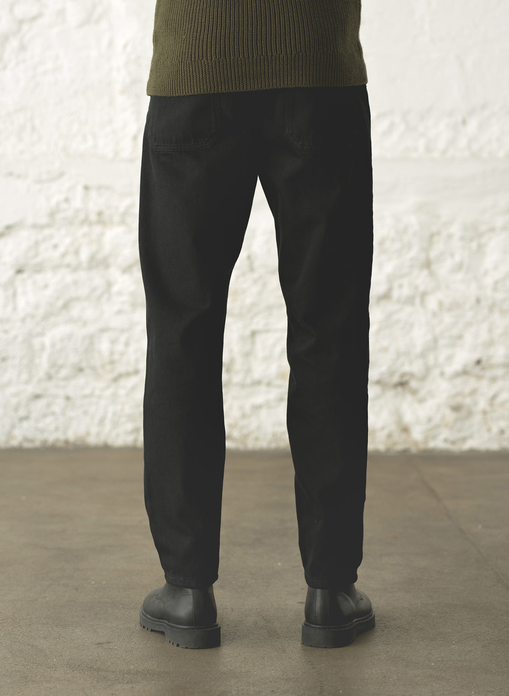 jean loose droit noir homme