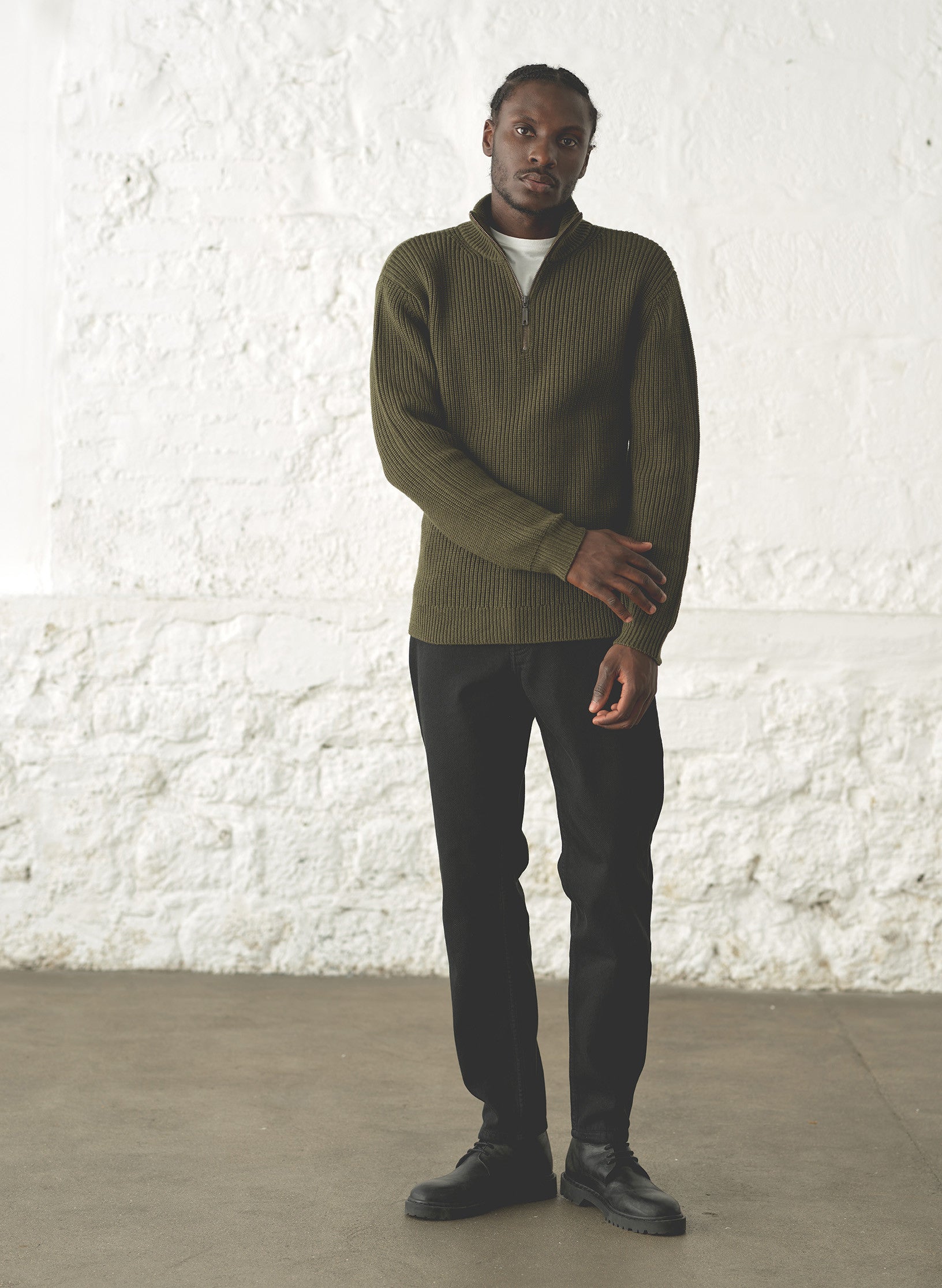 jean loose droit noir homme