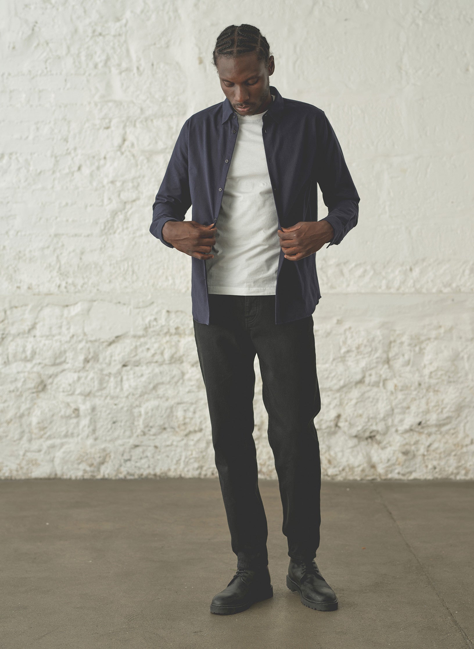 jean loose droit noir homme