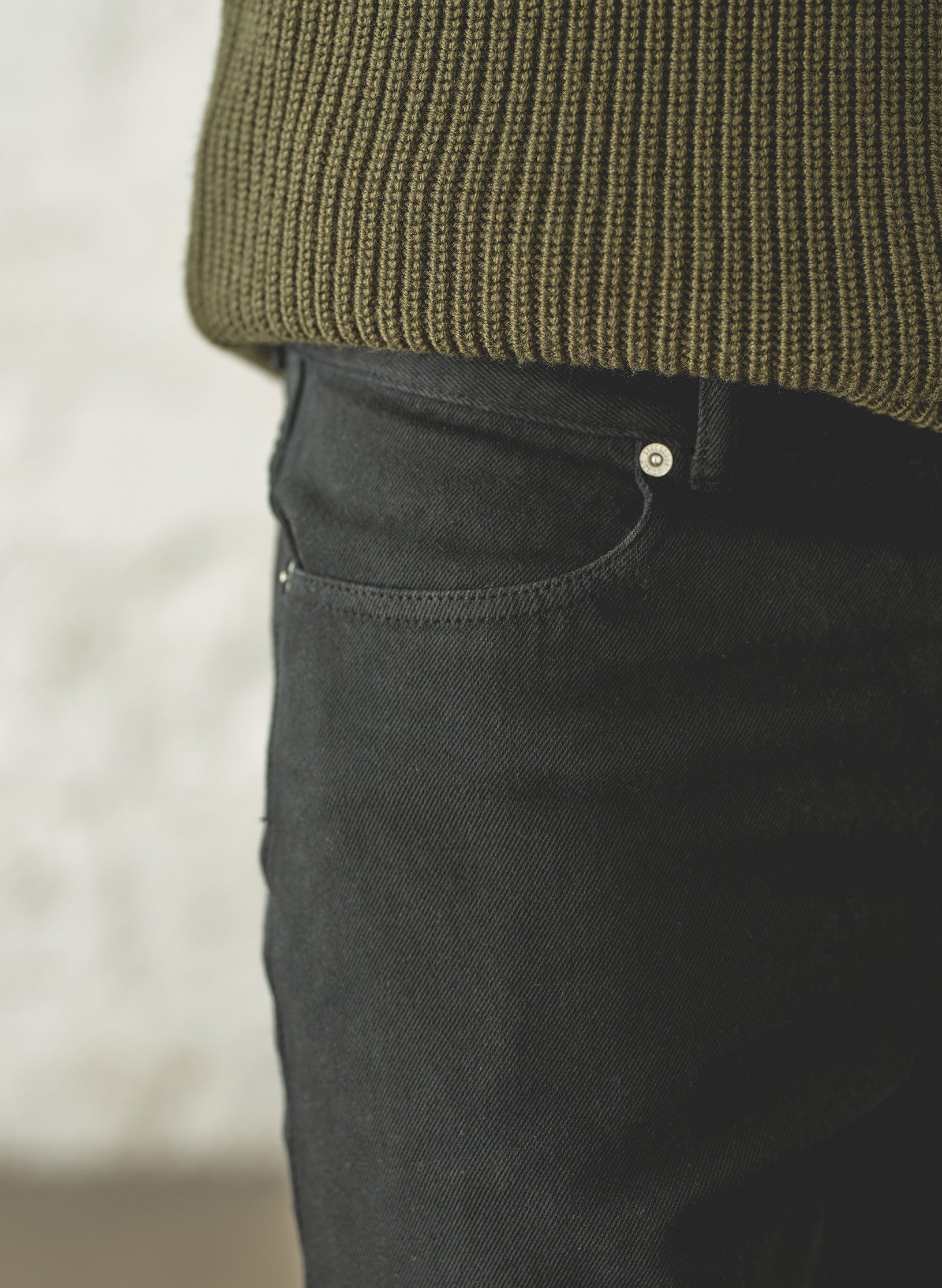 jean loose droit noir homme